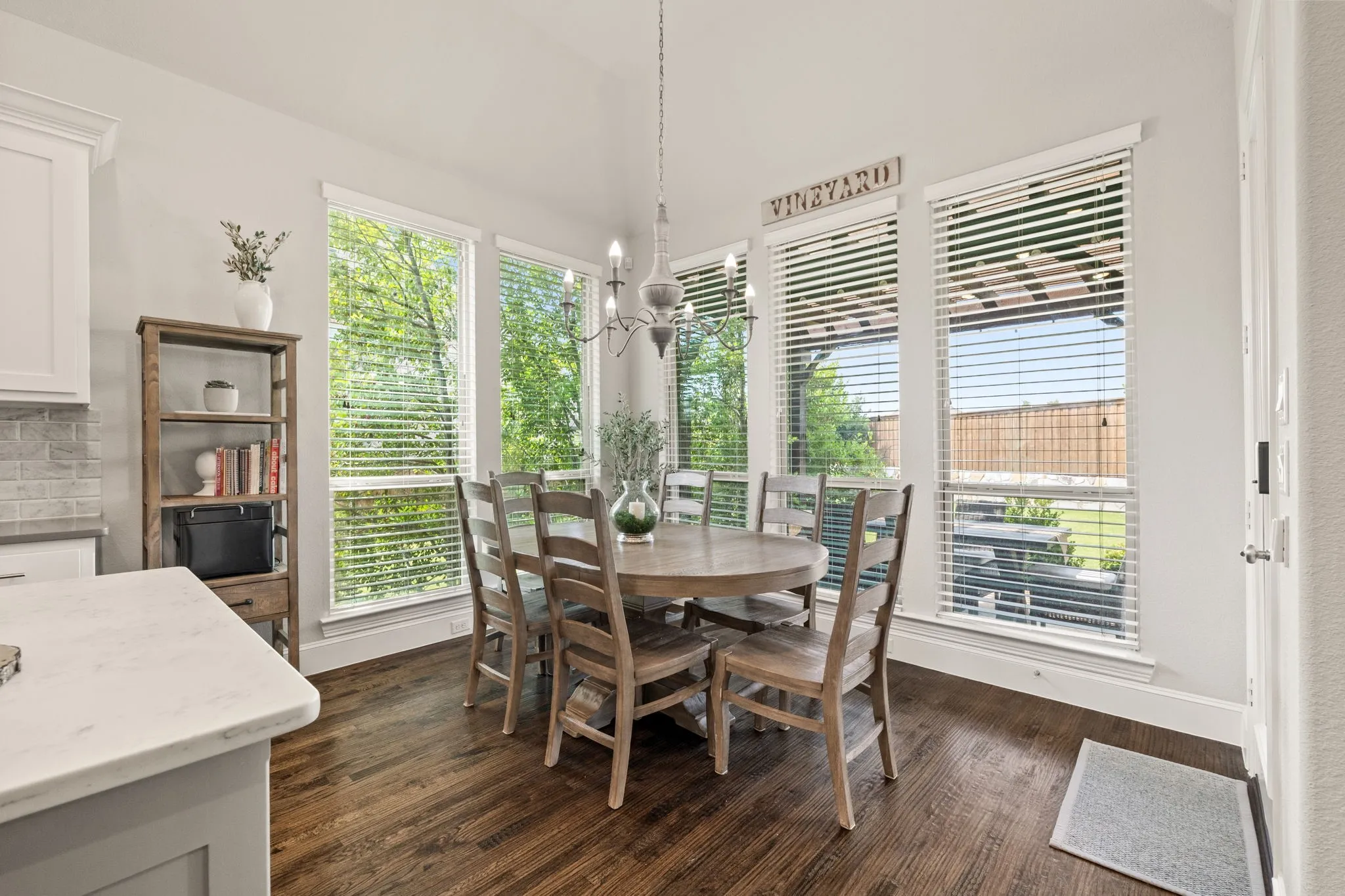 Spacious open concept floorplan with tons of natural light, gas fireplace.
