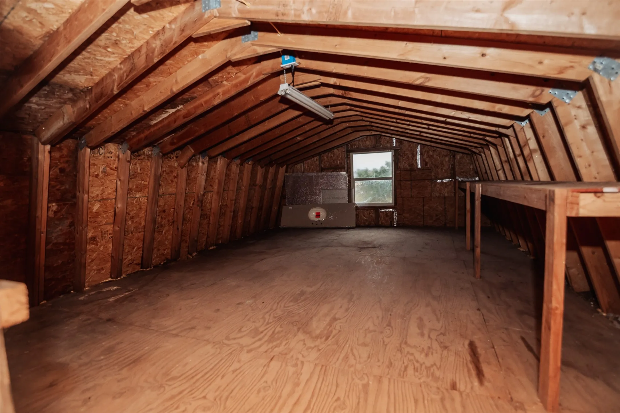 Loft area of storage building