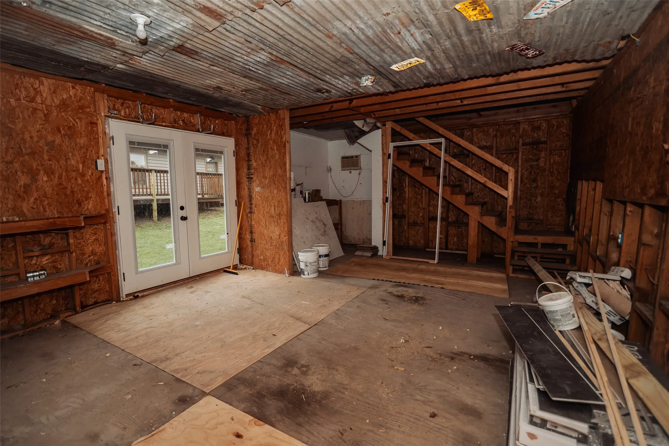 Loft area of storage building