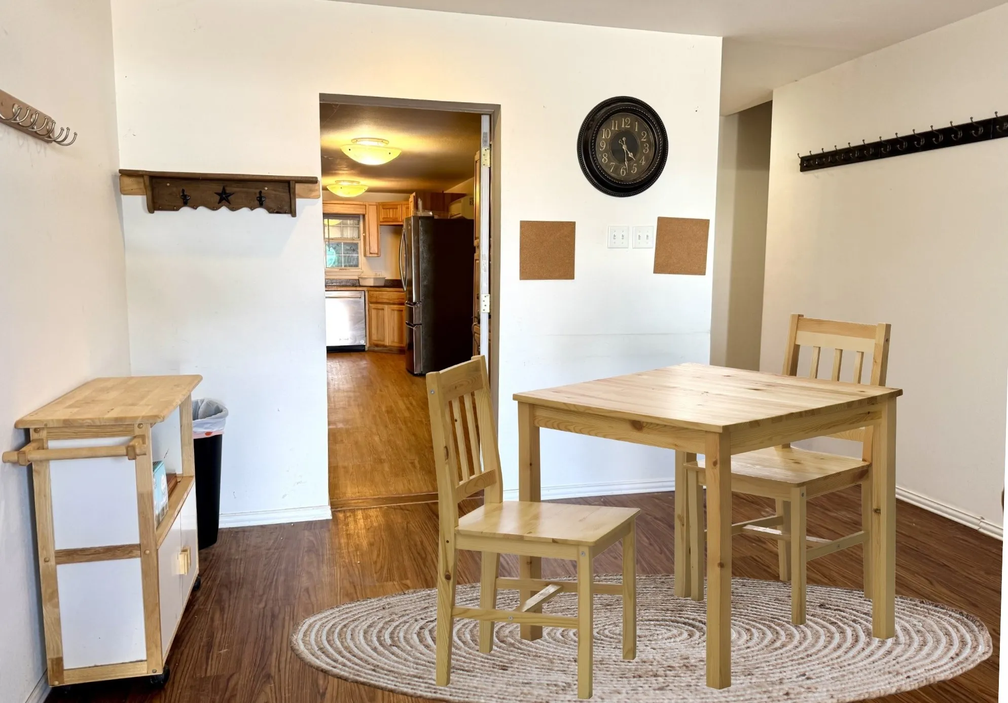 Dining Area by Kitchen OPENS to Living - VIRTUALLY STAGED