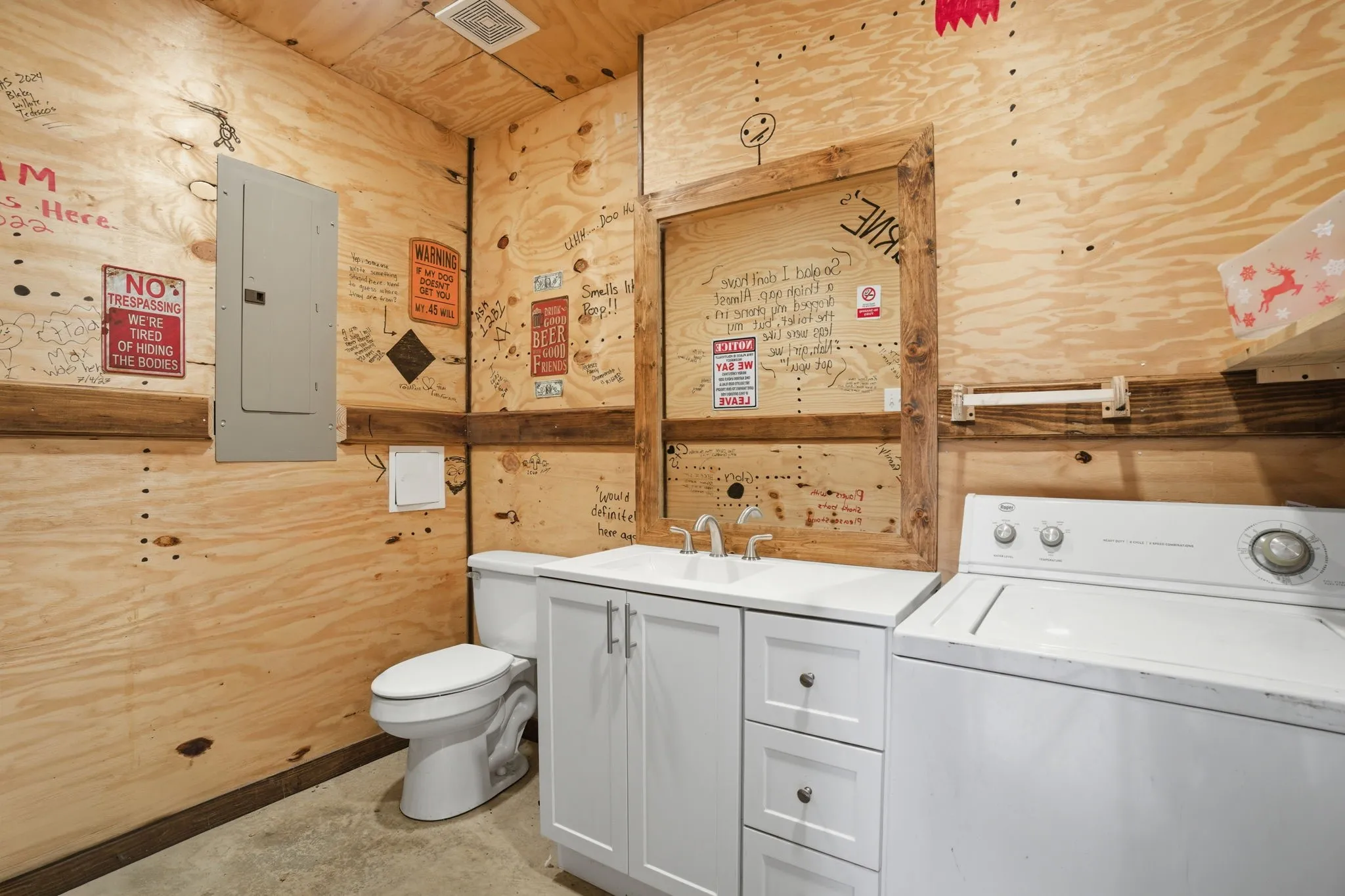 1/2 bath in workshop