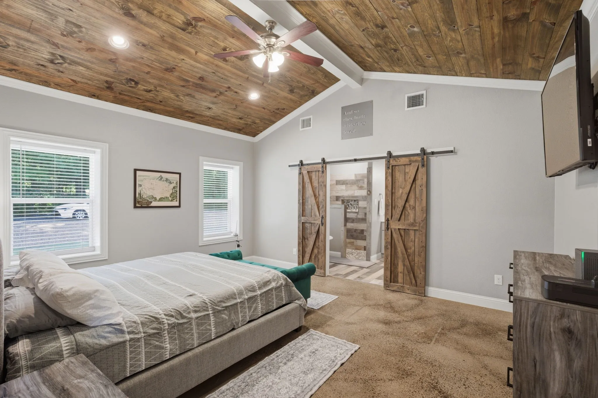 Master Retreat with vaulted ceiling