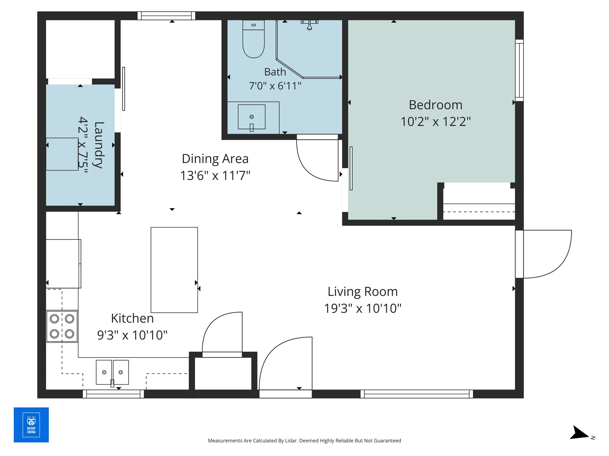 1bed 1 bath