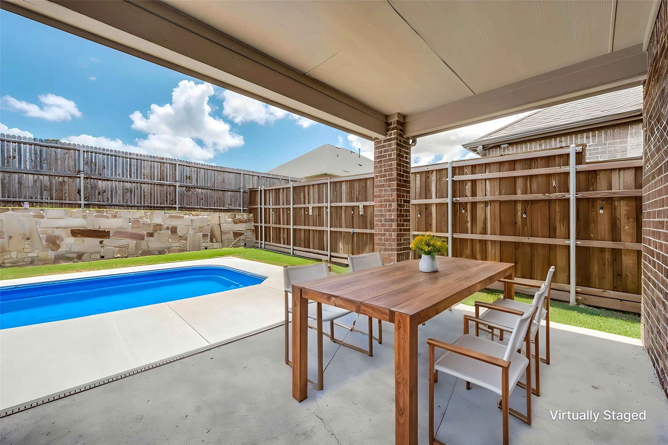 pool & covered patio