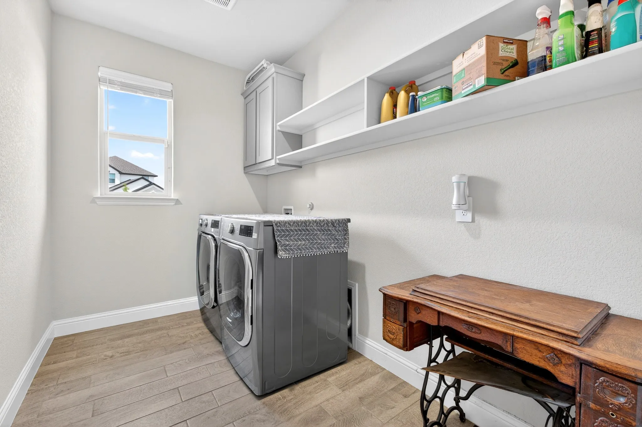 Extra large utility room with a window!
