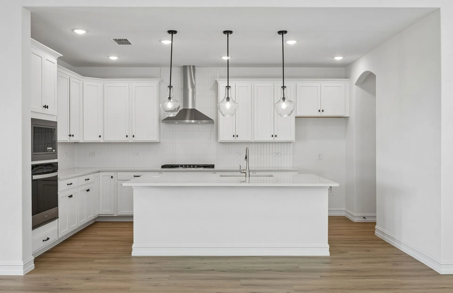 Abundant cabinet space in kitchen