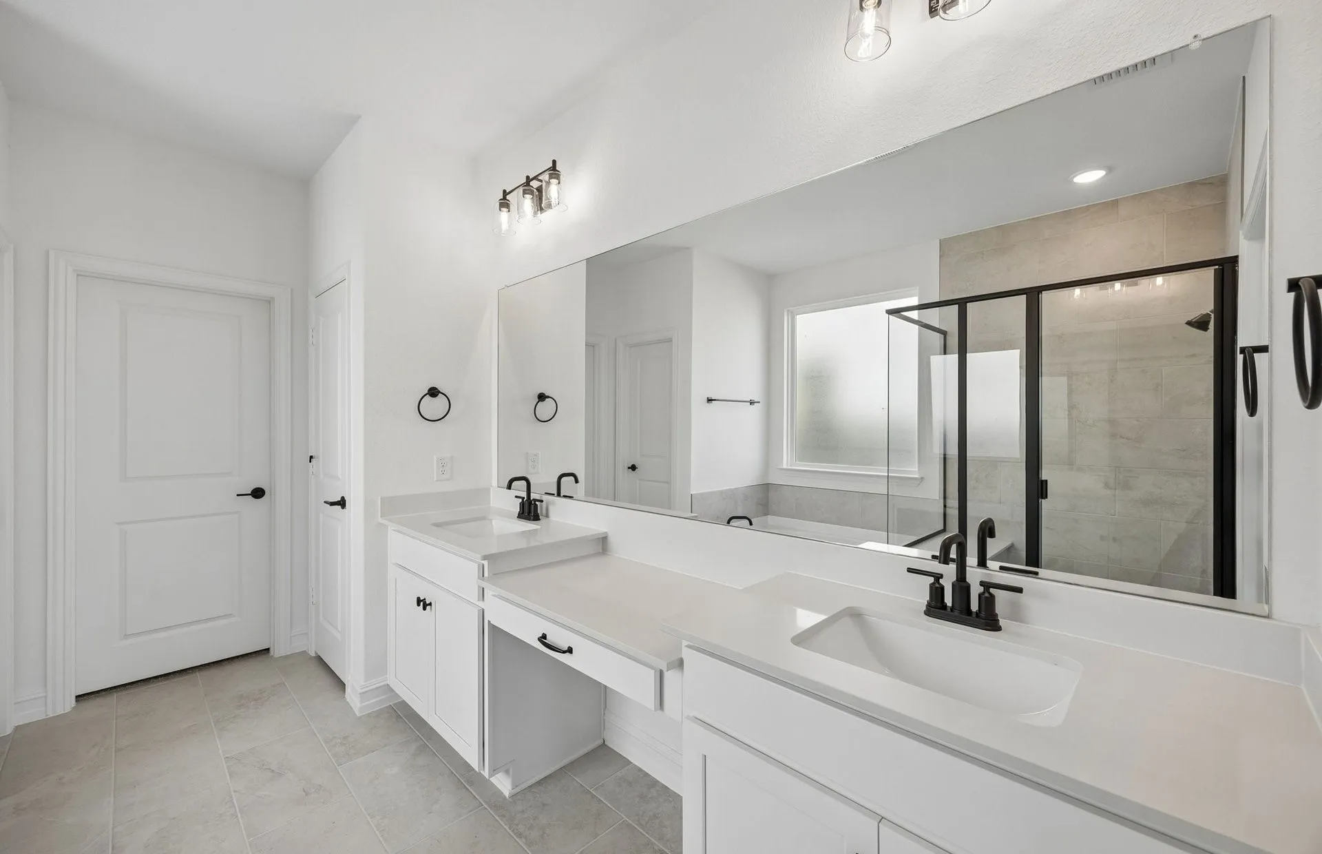 Primary bath with double vanity