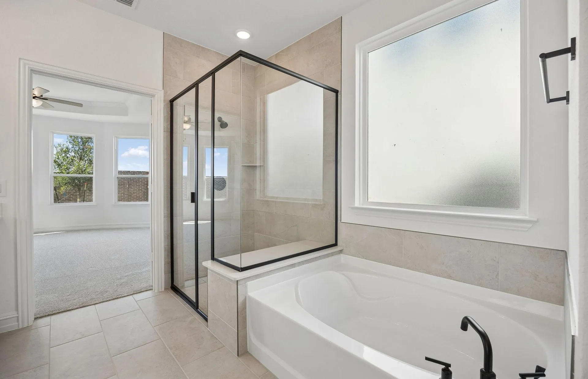 Separate tub and shower in primary bath
