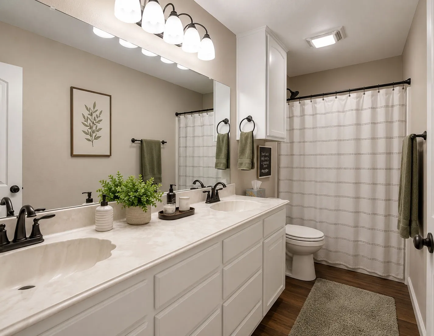 Second Bathroom AI generated to imagine with a more modern look