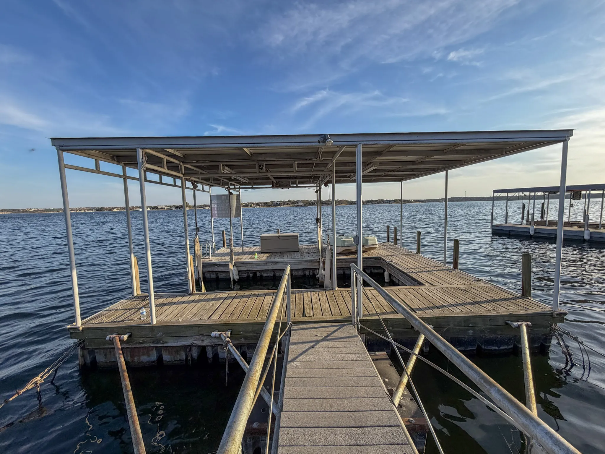 Dock being installed