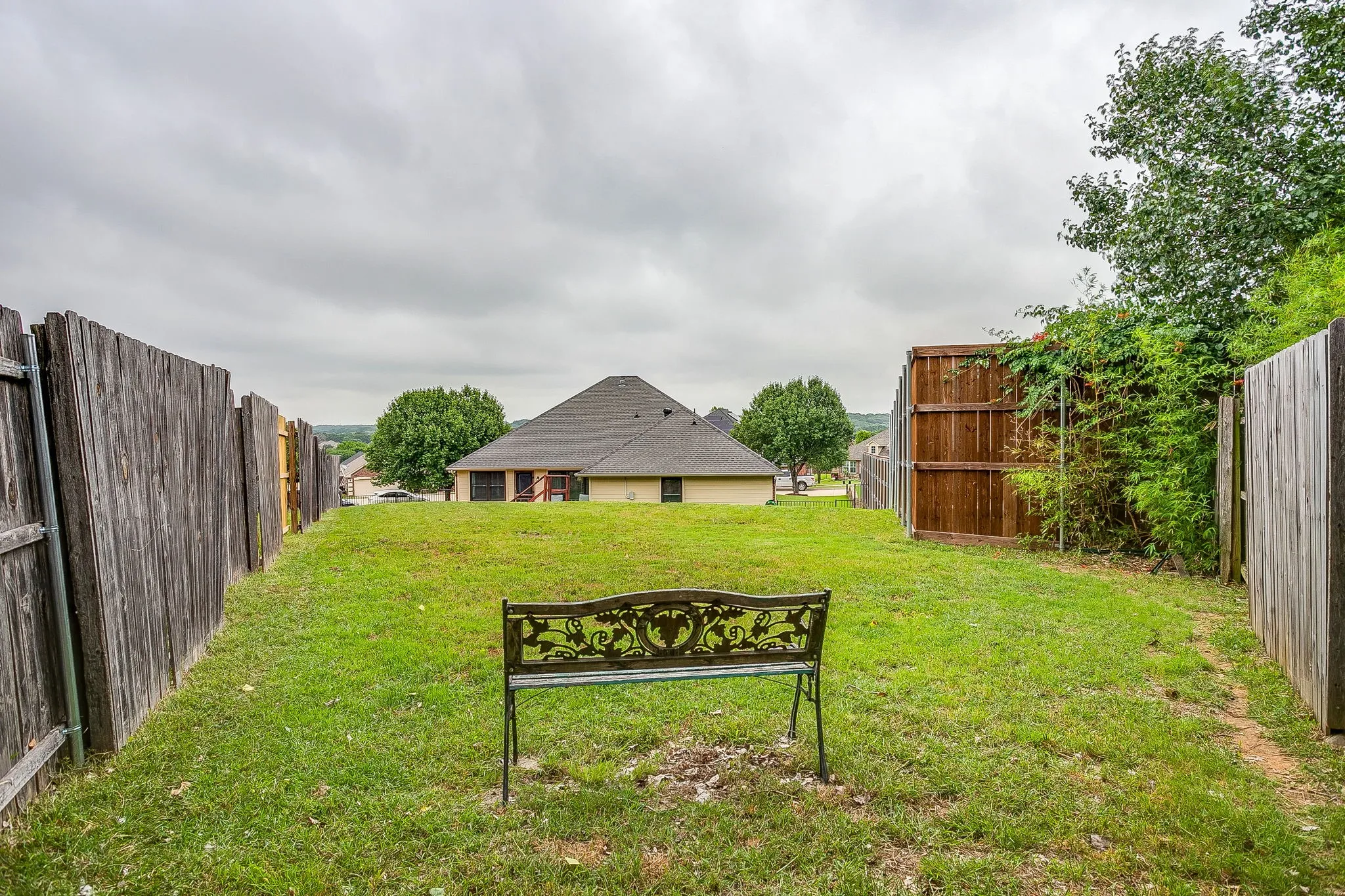 Large backyard