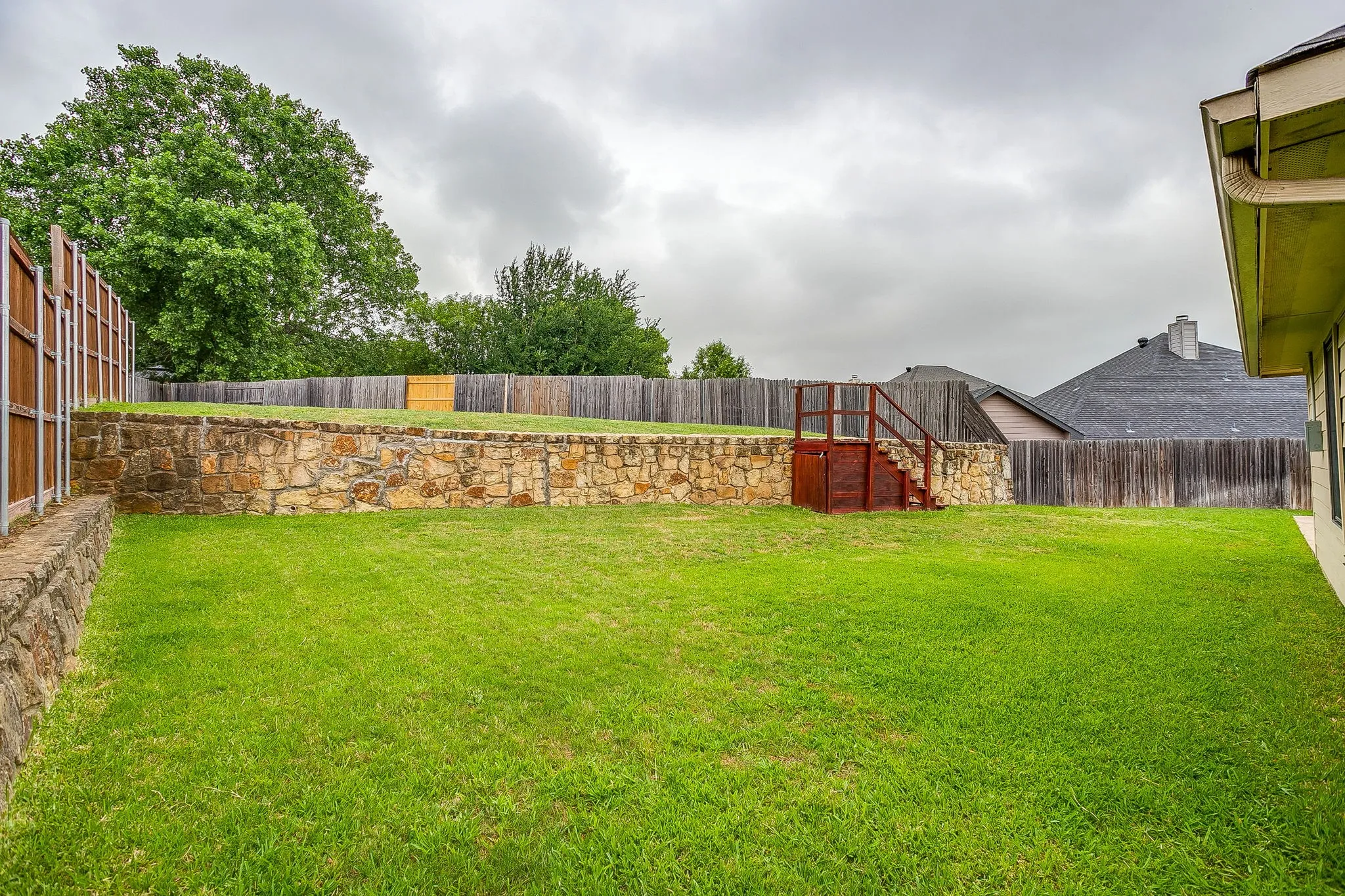 Large backyard