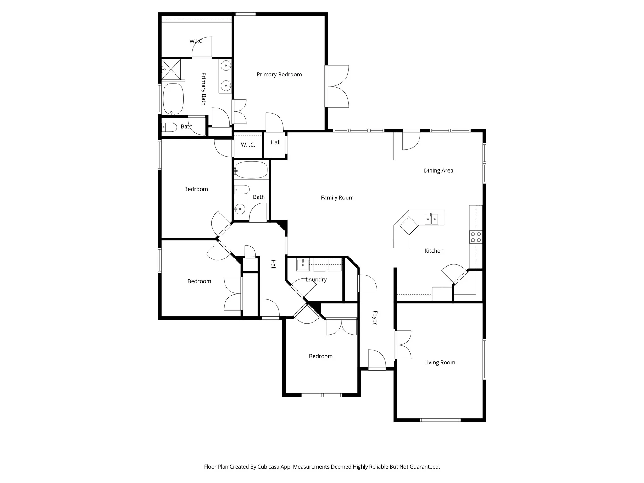 The garage is not drawn because the family's dogs were in the garage at the time of photos