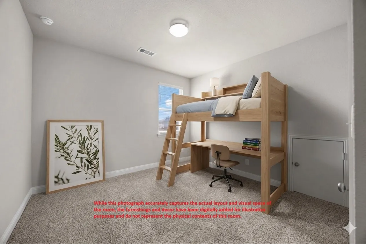 Light gray walls with white trim, carpeting, and a window with white blinds