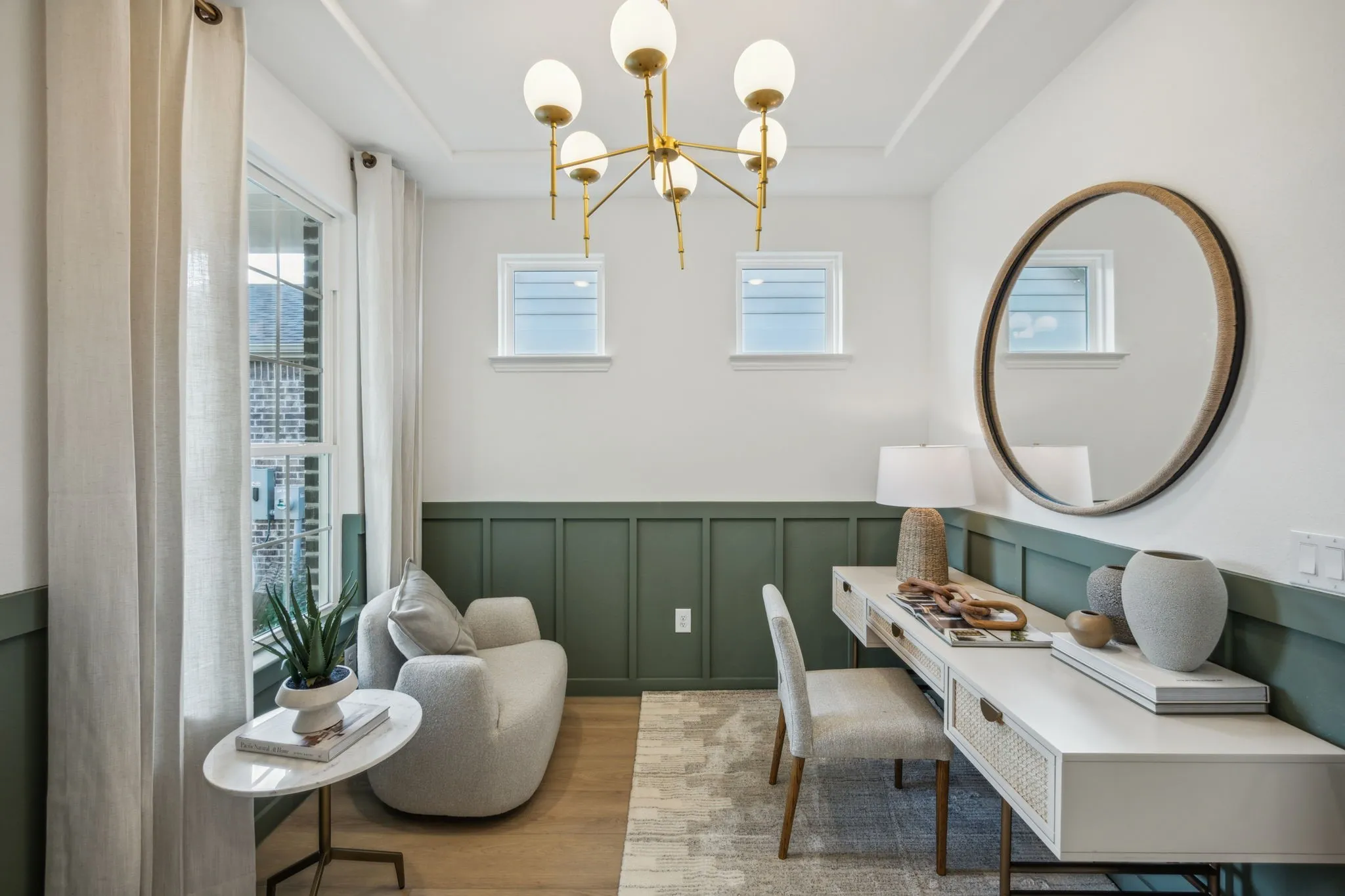 *Model Representation - Flexible living space off entryway, can be used as a study