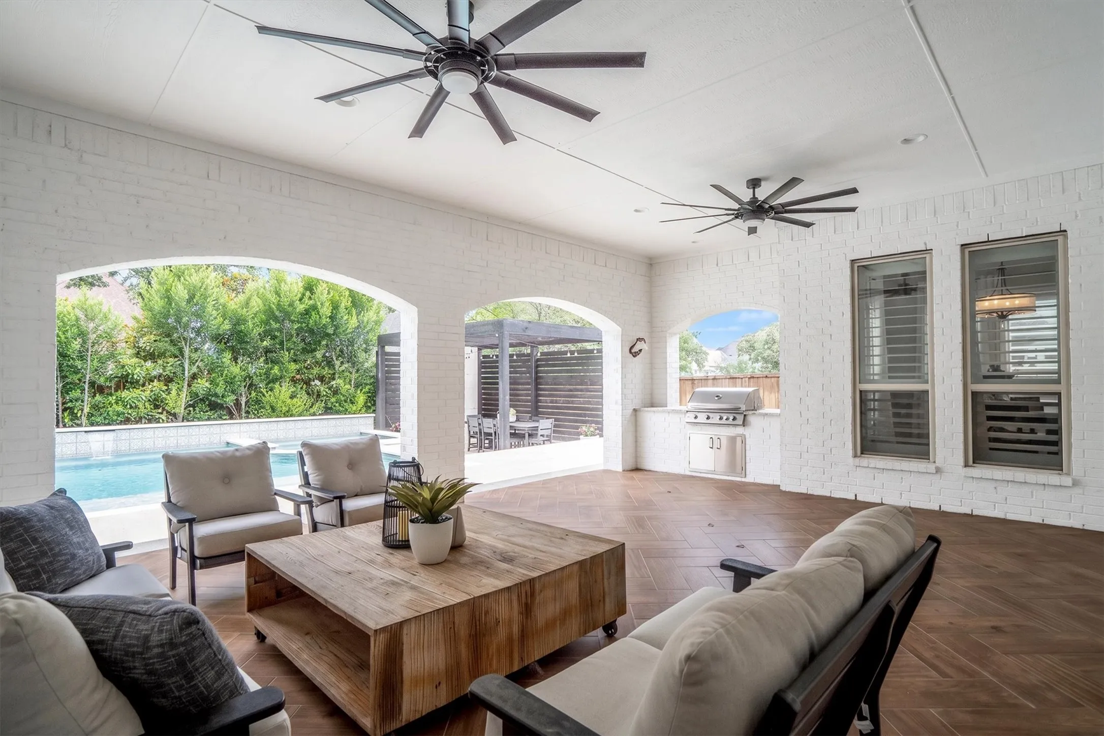 Huge patio space for outdoor living.