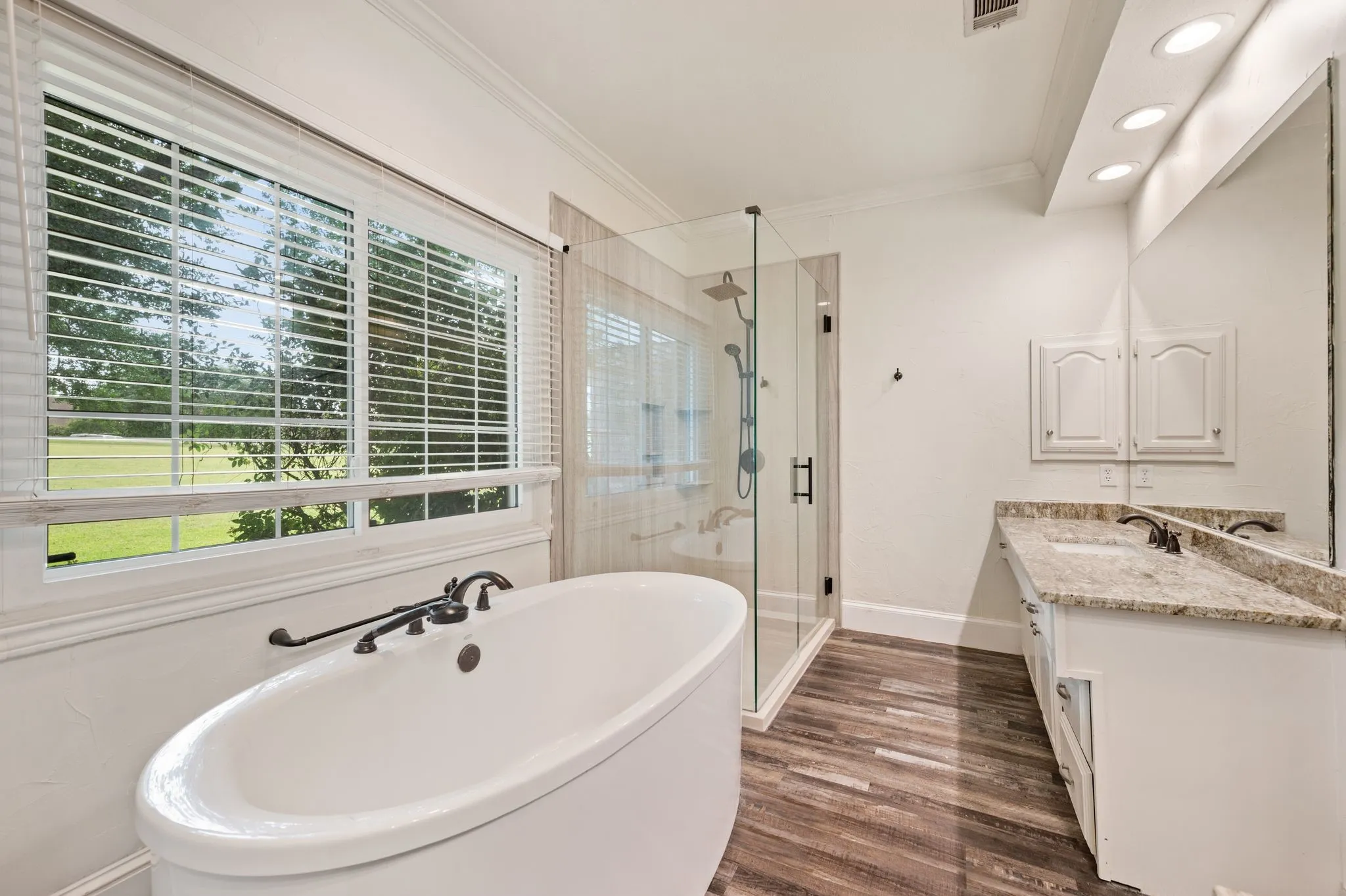 Recently replaced tub and shower