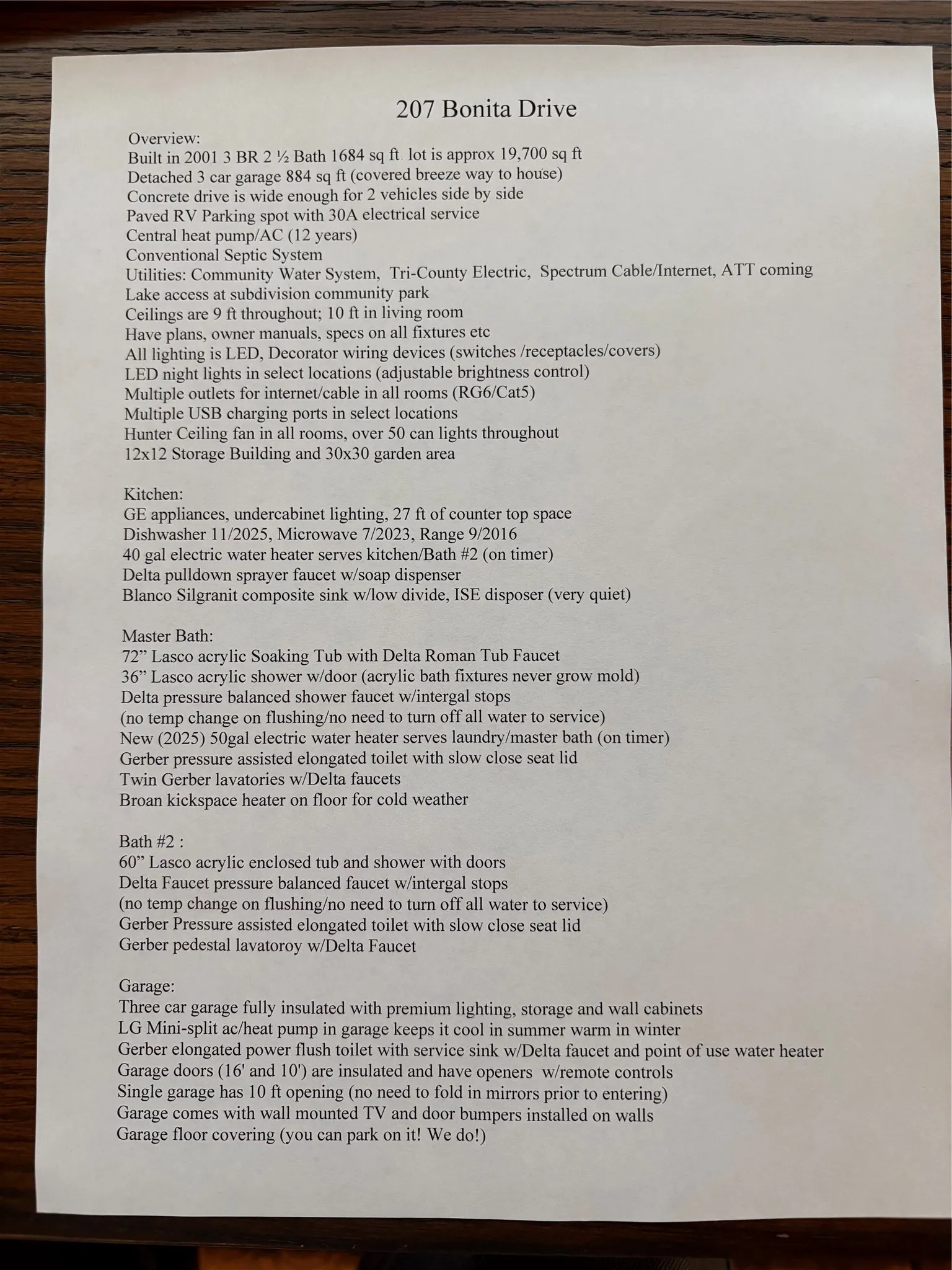Notes on the home