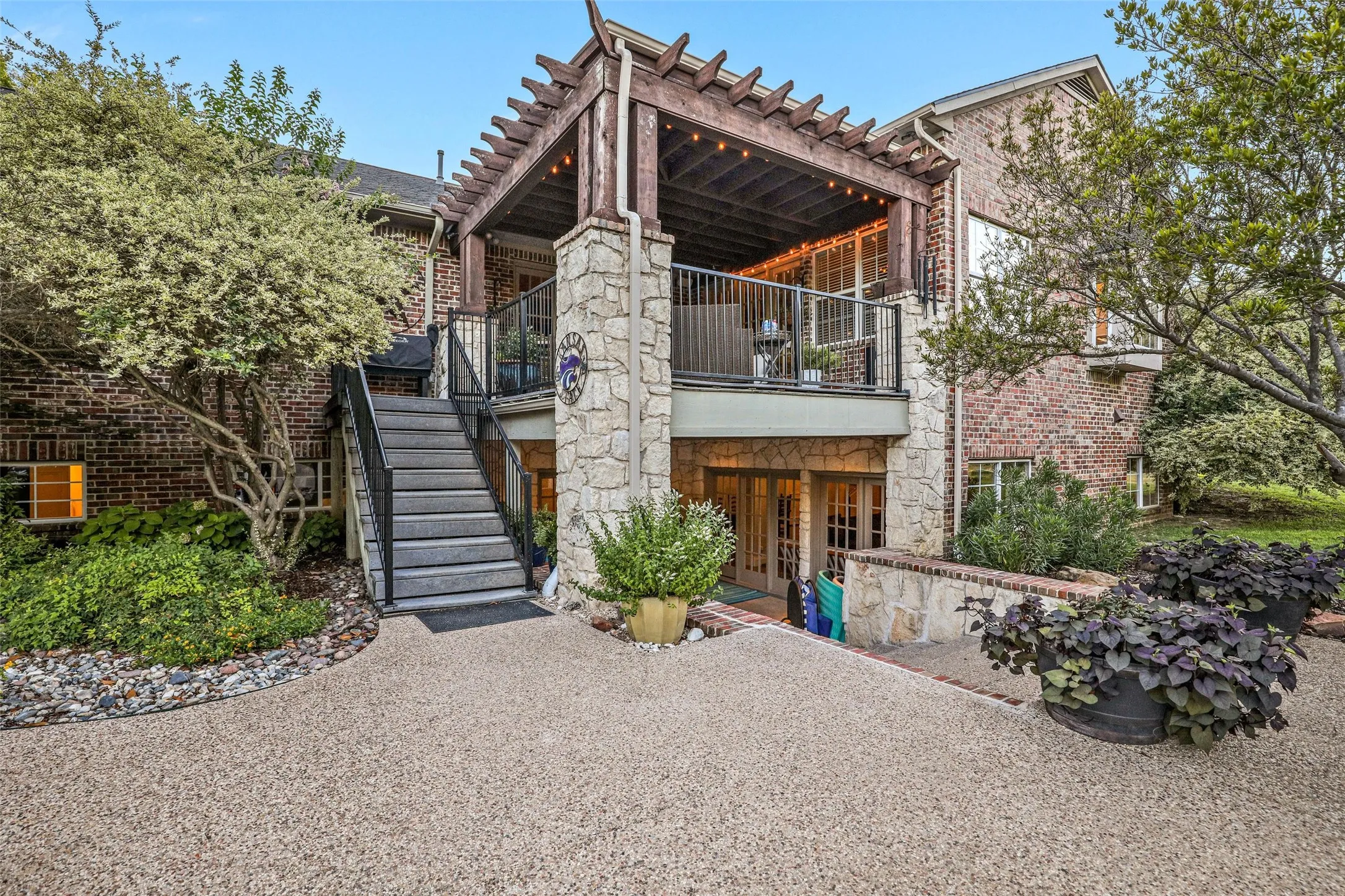 There are three patios! The lower level one is the walk out from the basement.