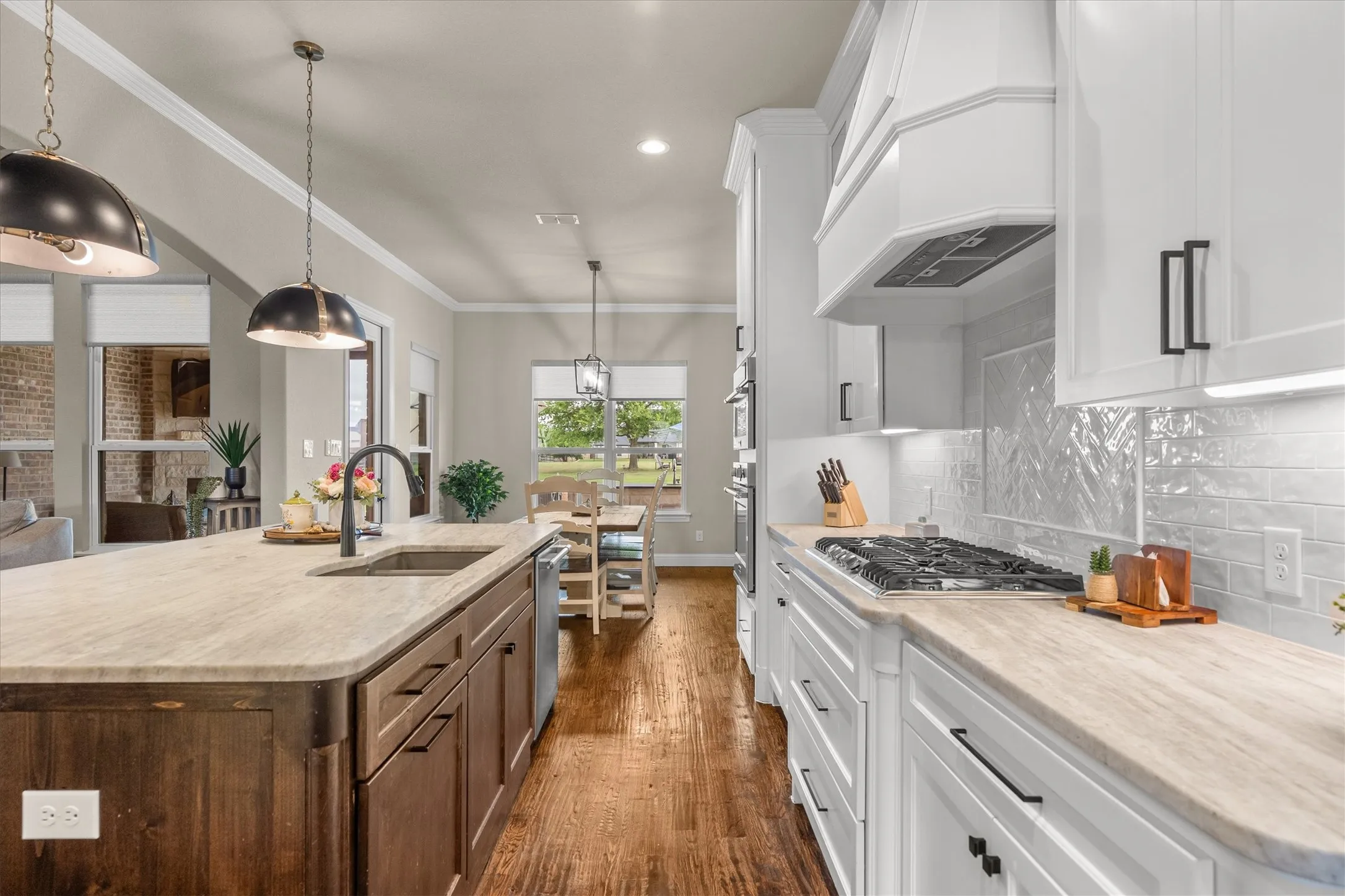 The honed granite completes the kitchen with a unique look that isn't 'cookie cutter' standard.