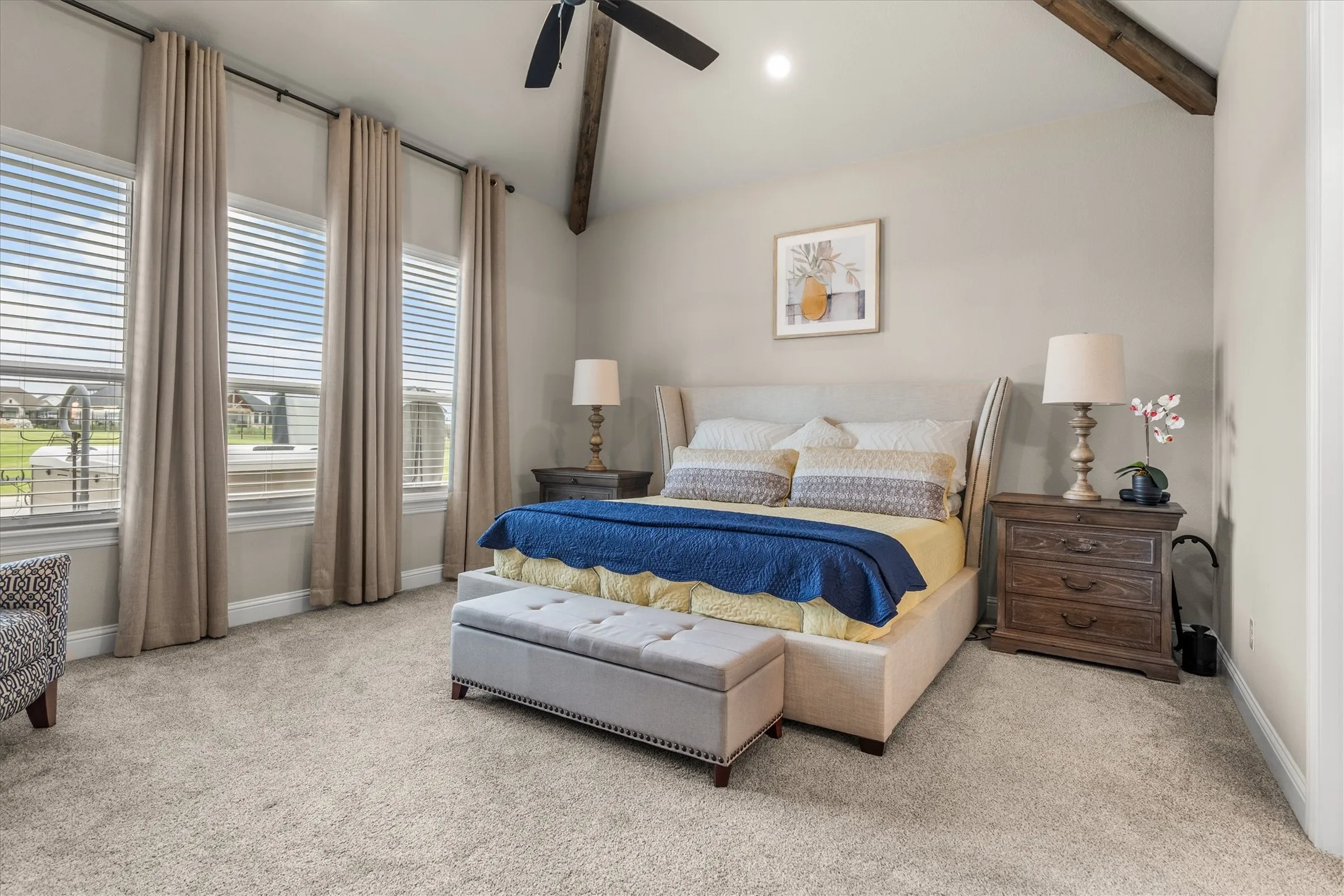 The primary retreat is at the back of the property, and has plenty of room!