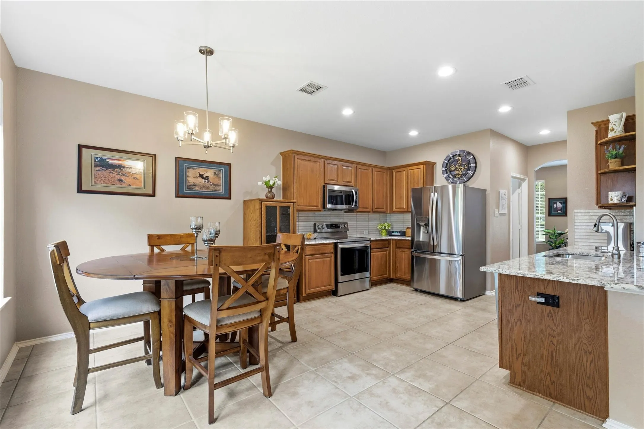 New granite and backsplace