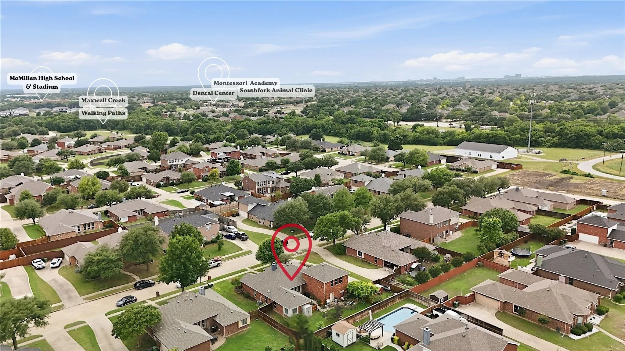 Aerial View of Back Yard