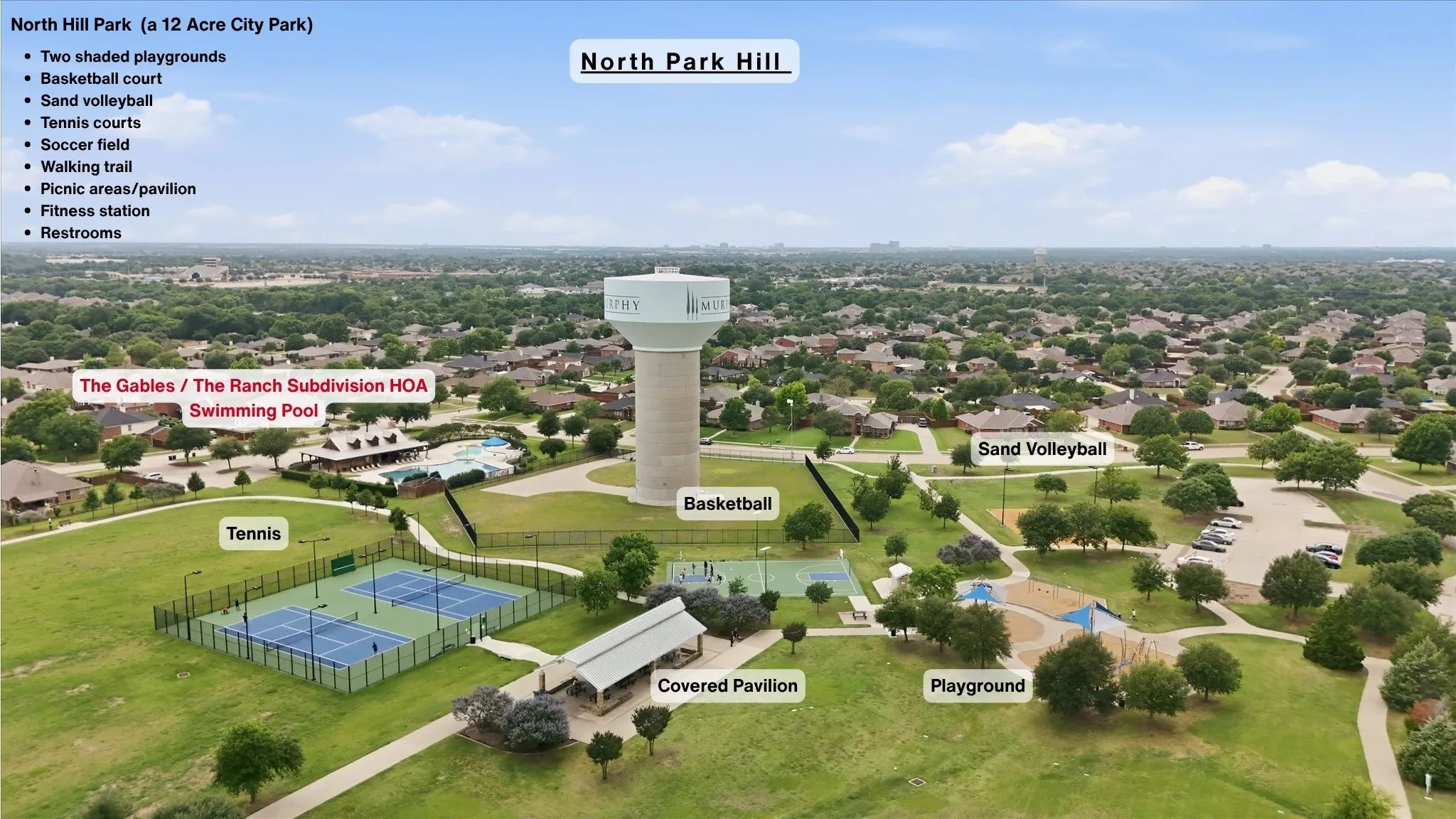 North Hill Park located adjacent to community