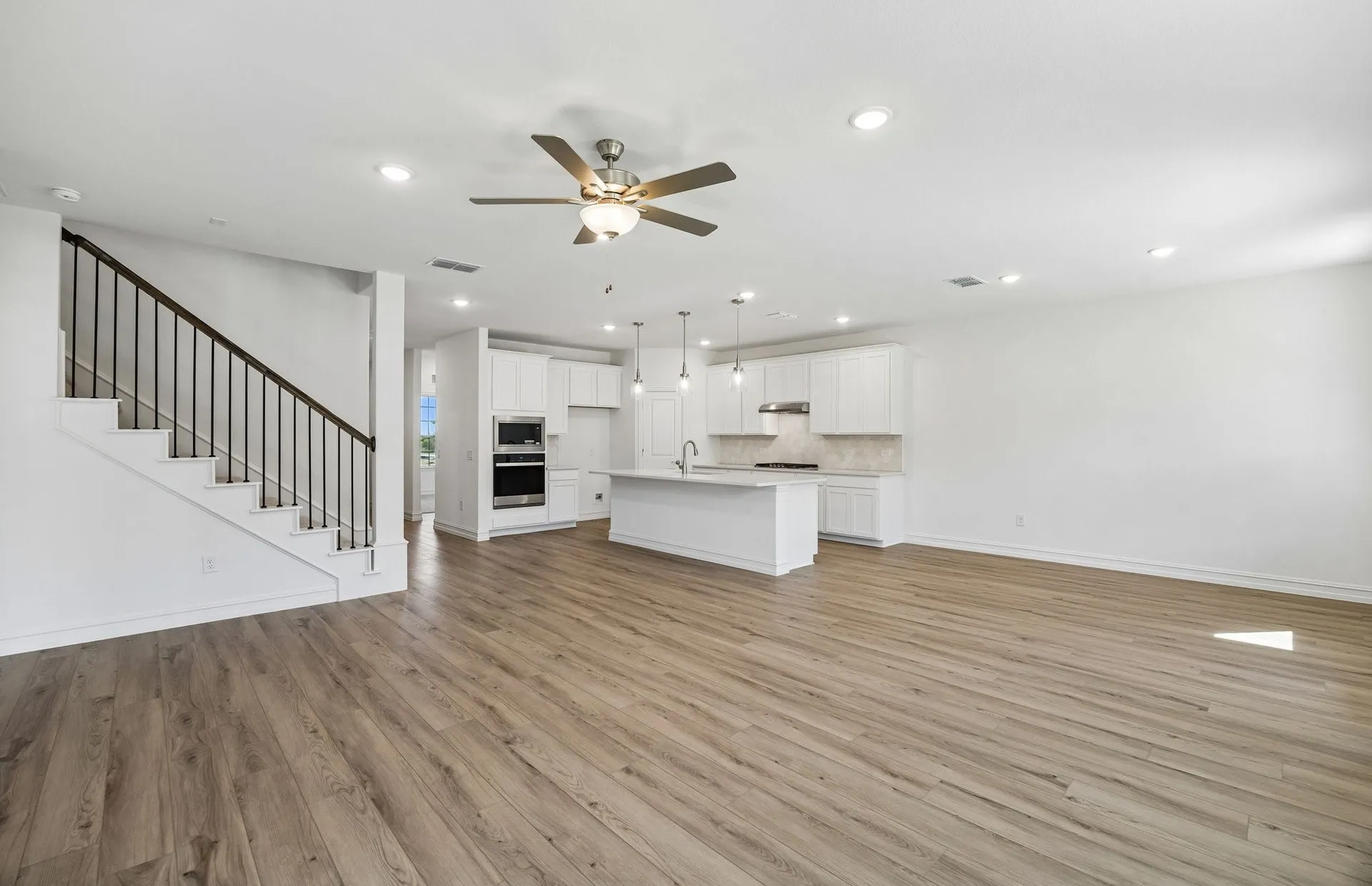 Open concept plan throughout