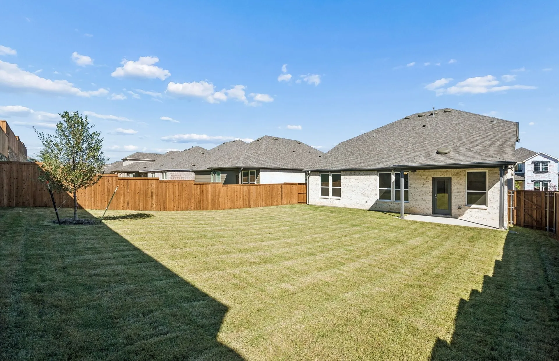 Oversized fenced-in backyard