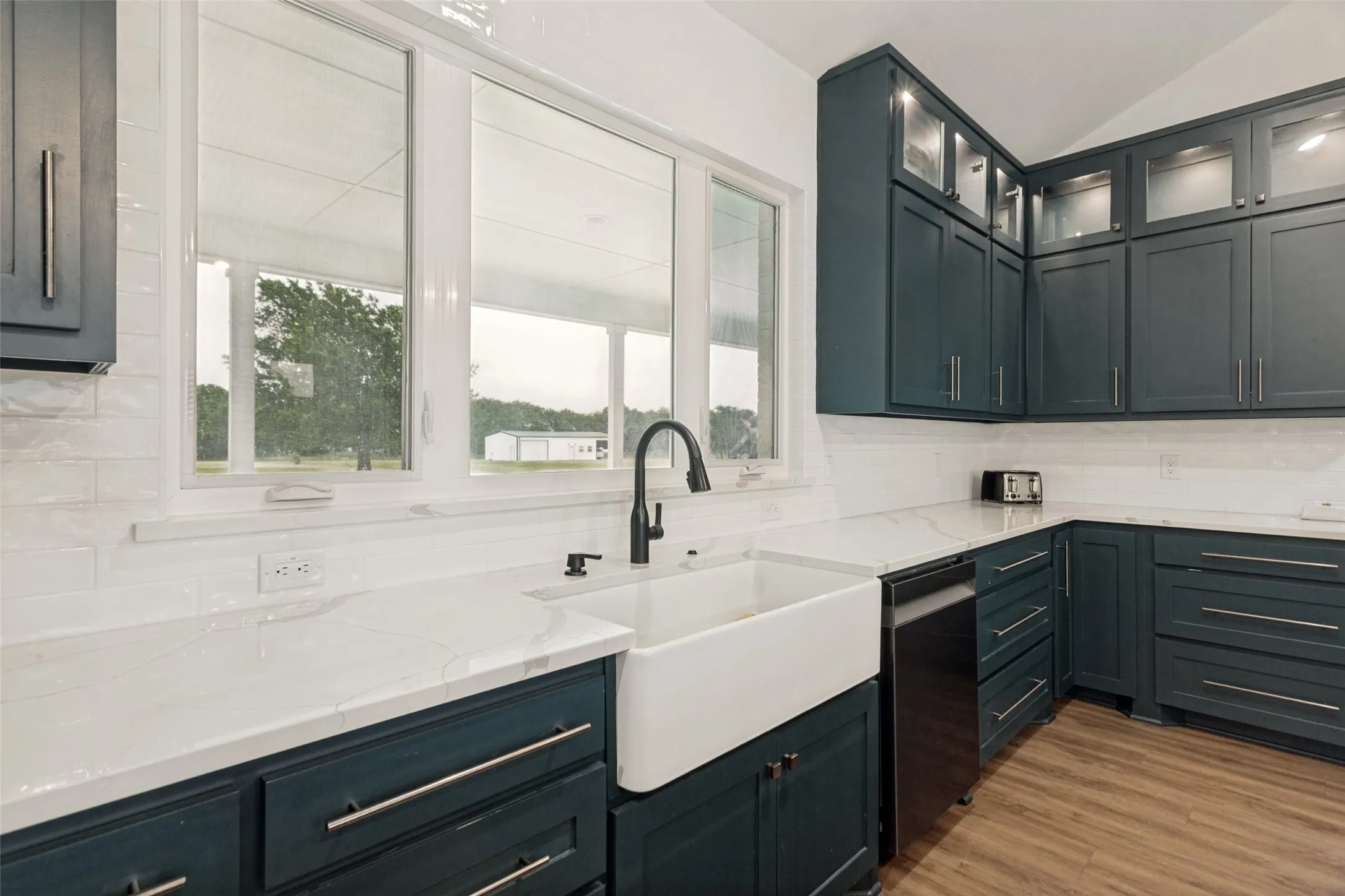 Kitchen sink area showing the fantastic view to the outdoor area