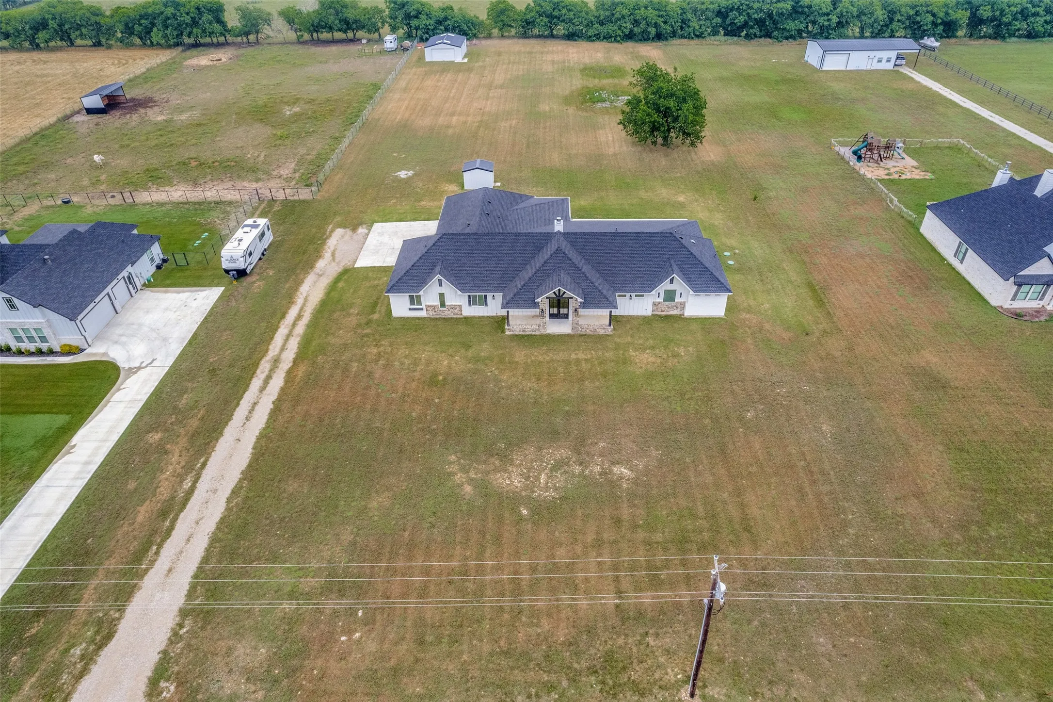 Another aerial view of the two acre property