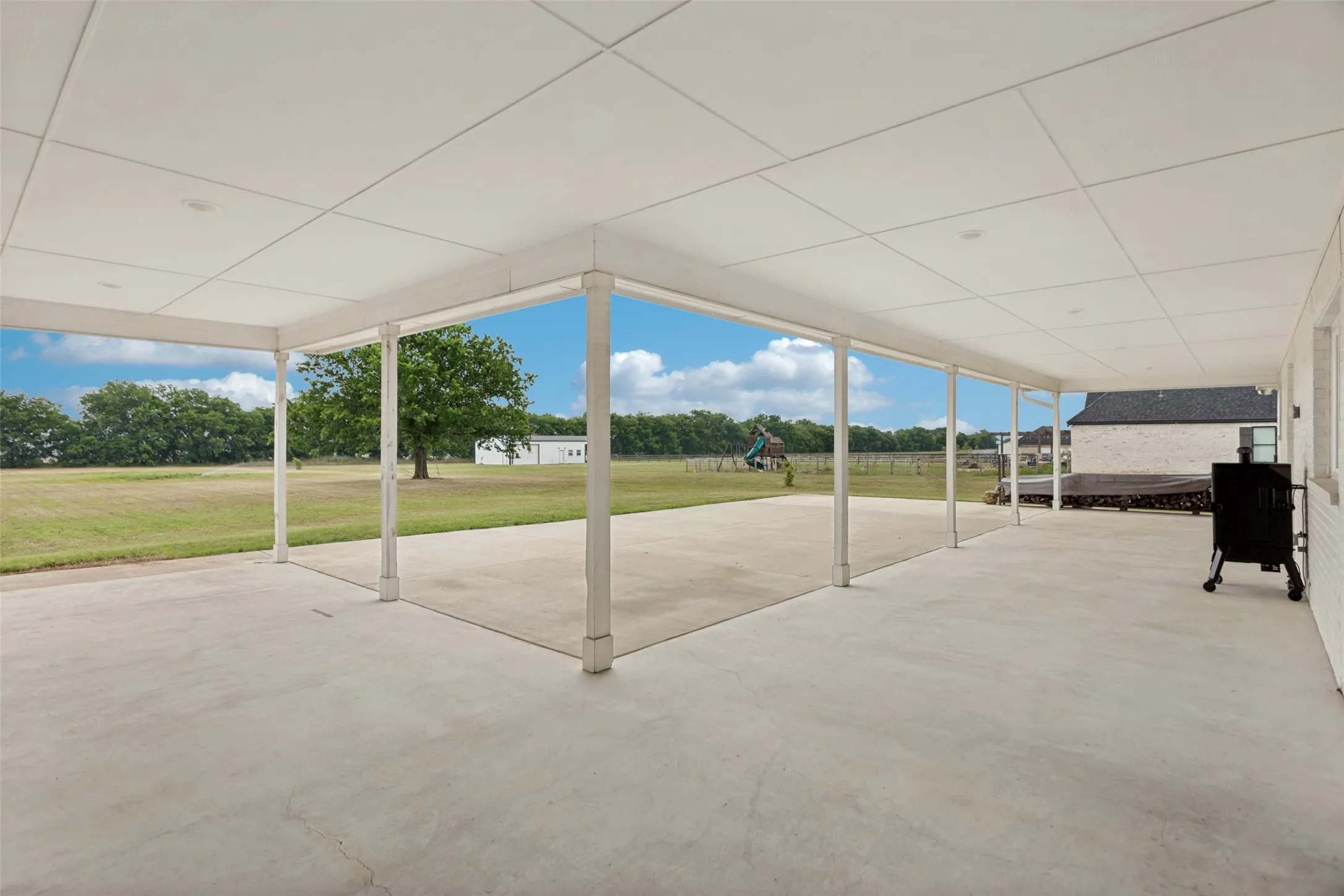 Another view of the huge covered patio