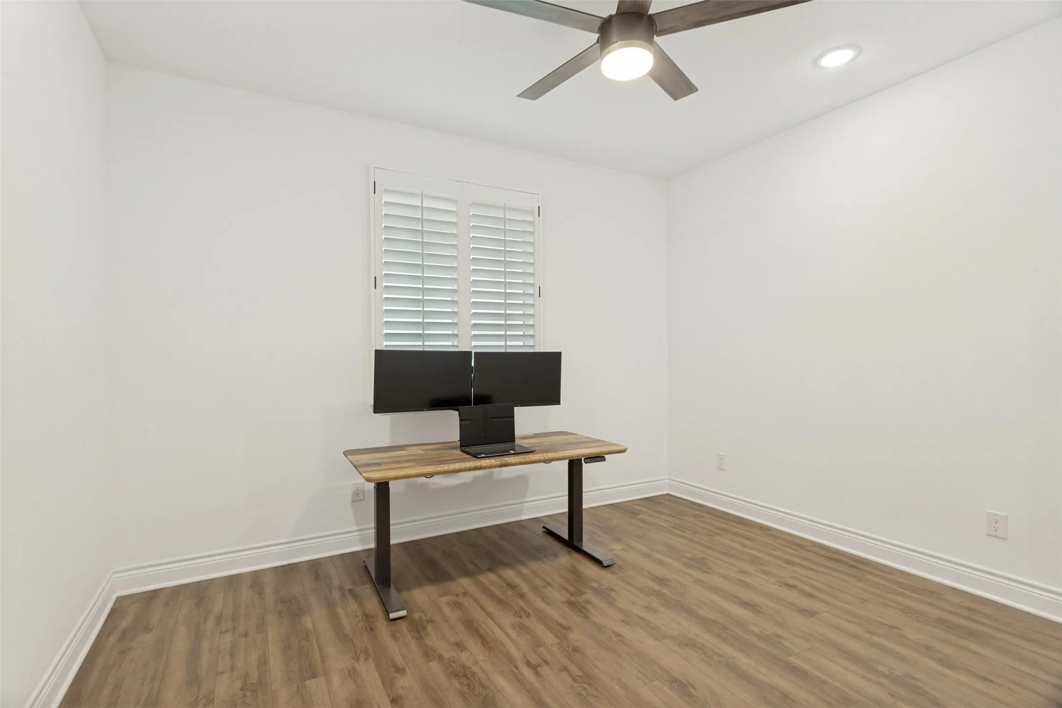 Third bedroom with roomy closet that could also be used as a home office or flex space