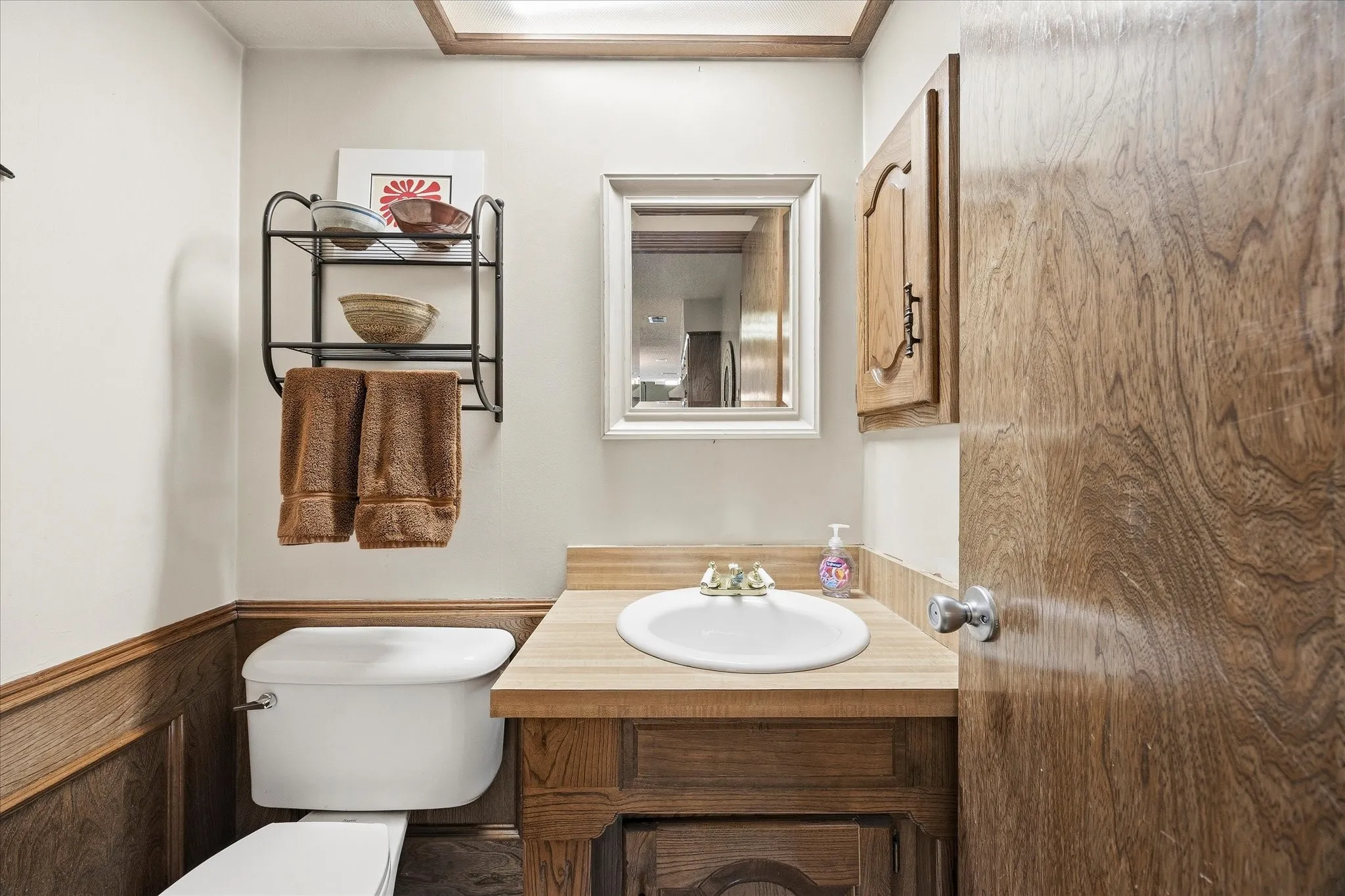 Centrally located half bath