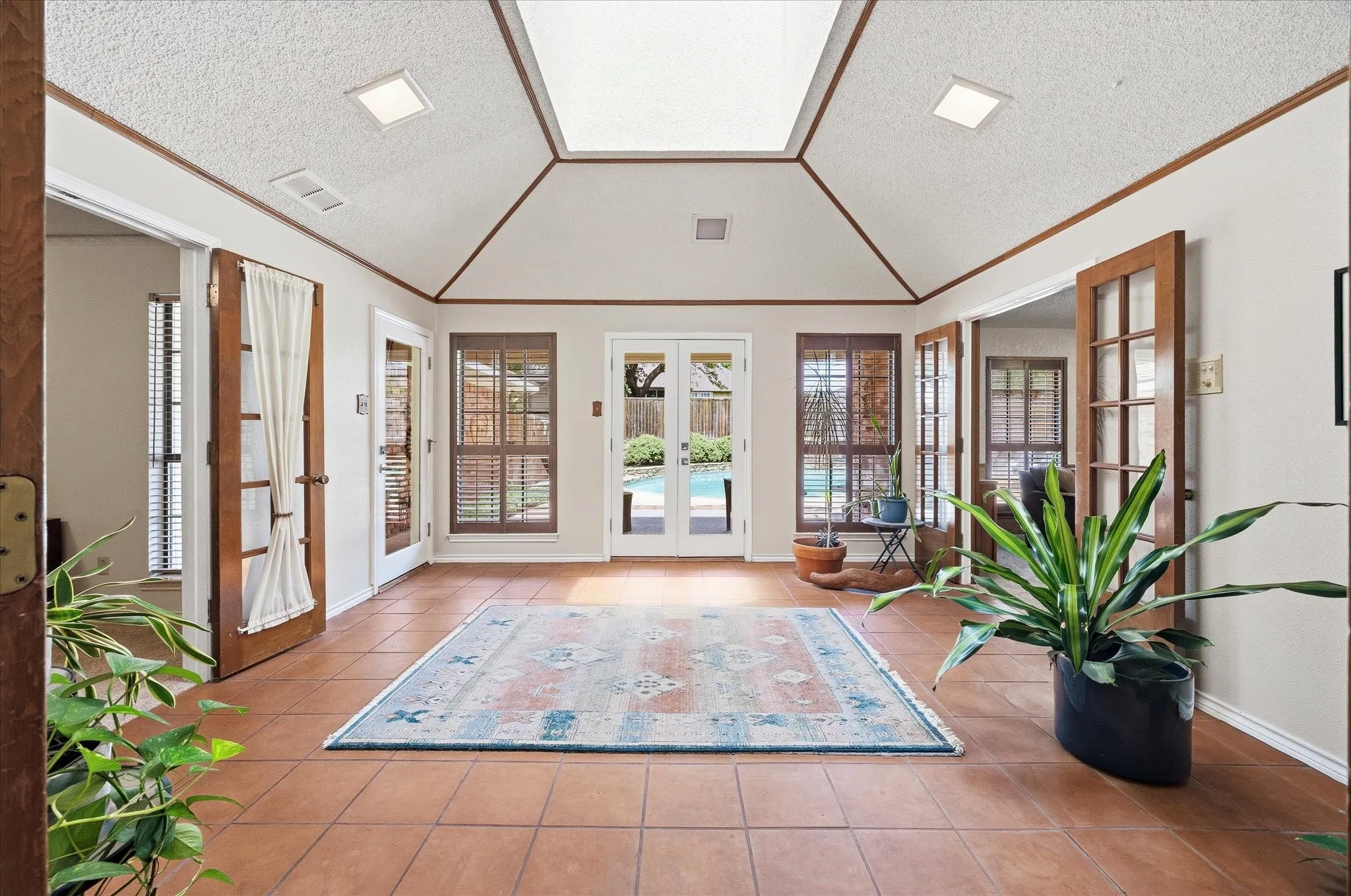Bonus room opens onto outdoor living area