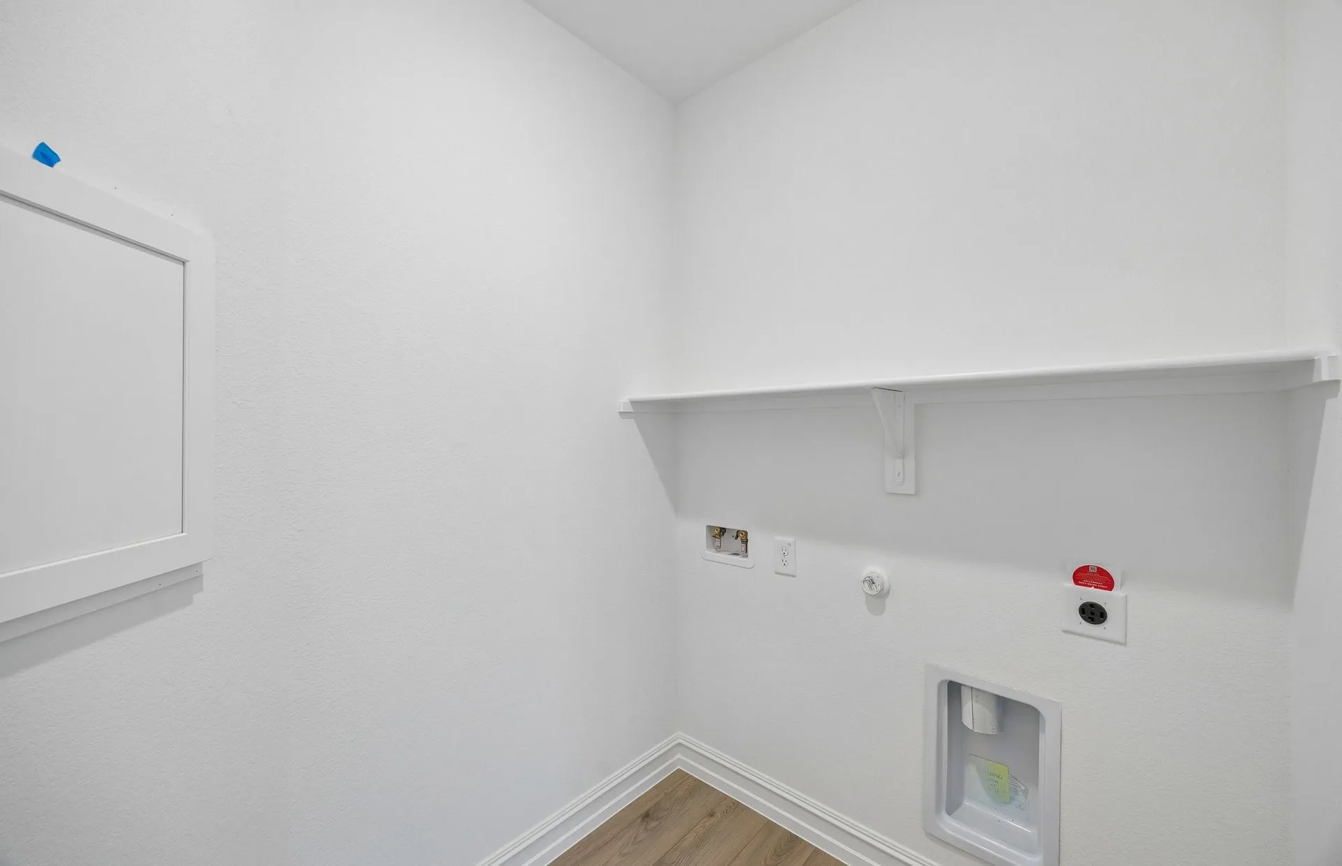 Built in shelving in laundry room