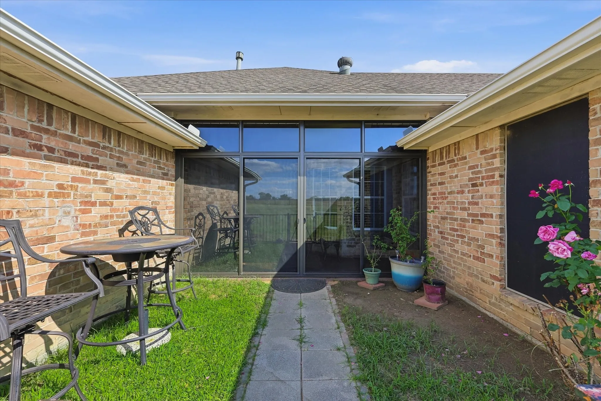 Courtyard off sun room