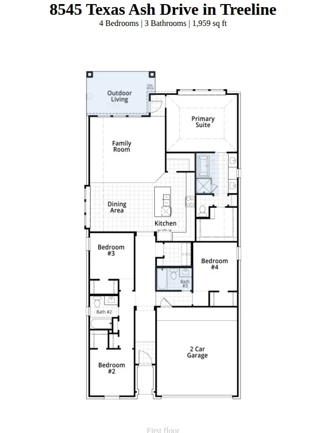 Single Family Residence For Sale in Denton County , 8545 Texas Ash Drive, Justin, Texas 76247, 4 Bedrooms, 3 Bathrooms, 2 Garage spaces, 1,959 Sqft, built in 2026, Price $456,210, mls#21279255, Real Estate Agent in Justin, Homes For Sale in Denton county, Homes For Sale in Justin, Realtor in Justin Texas, Real Estate Brokerage Independent Realty Texas, Luminita Cordes Realtor