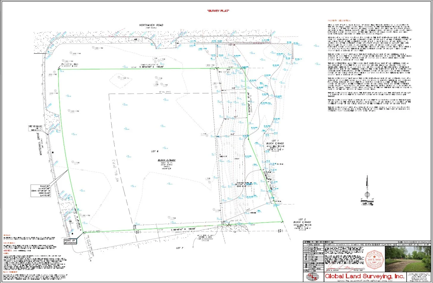 Boundary Plat. Outlining the property boundaries, dimensions, and relevant survey information