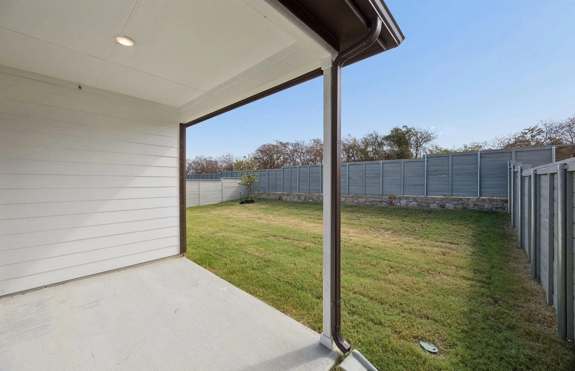 Built-in covered back patio