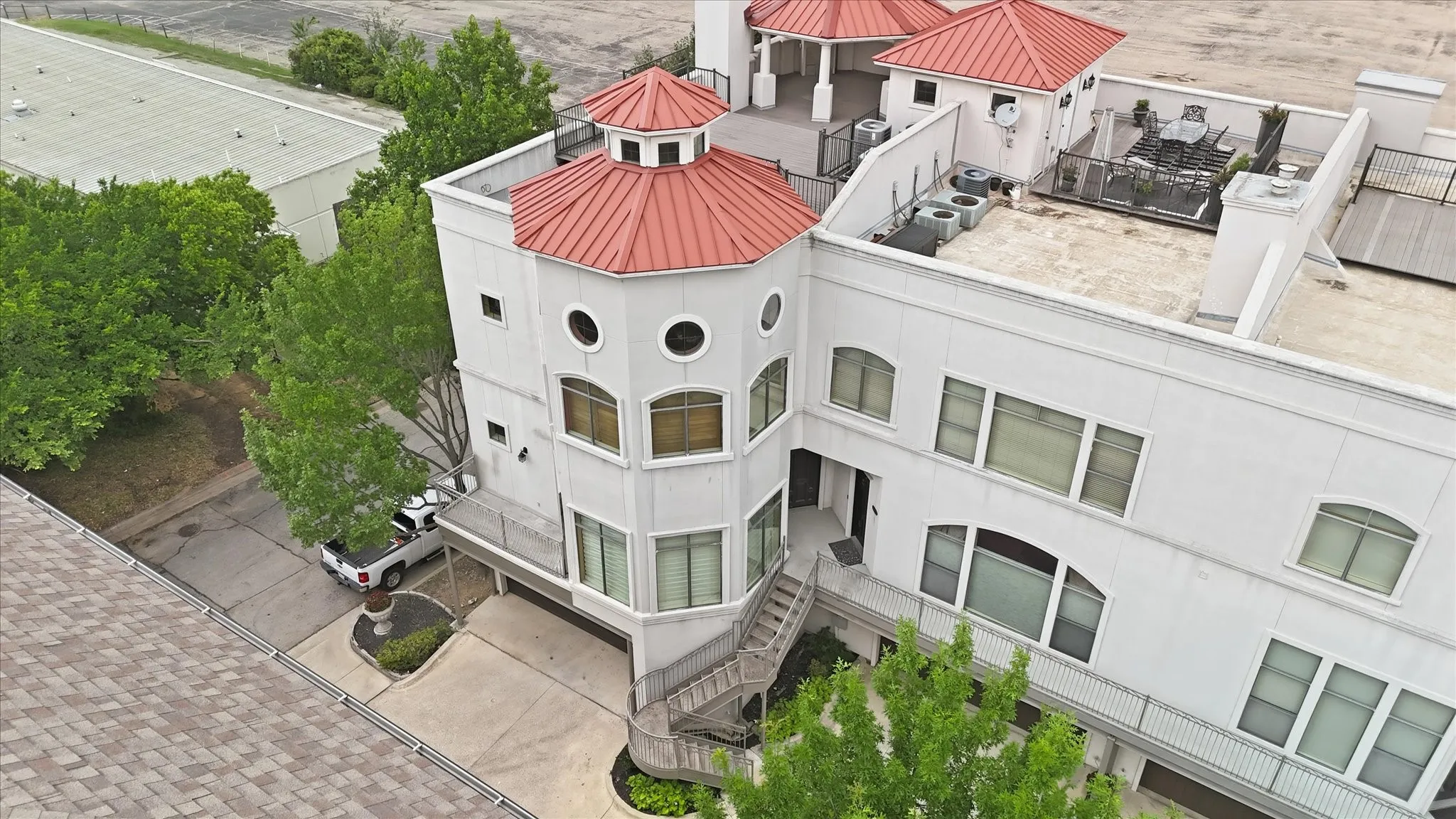 Aerial view of condo
