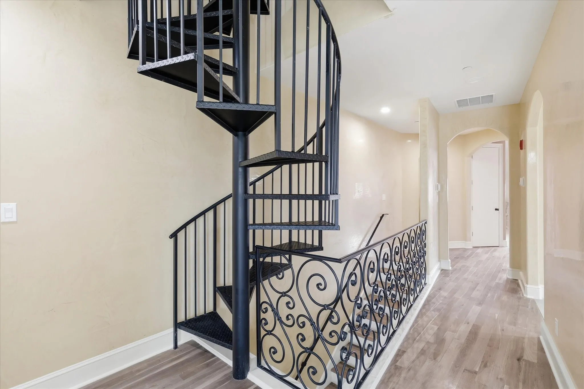 Stairs to rooftop patio