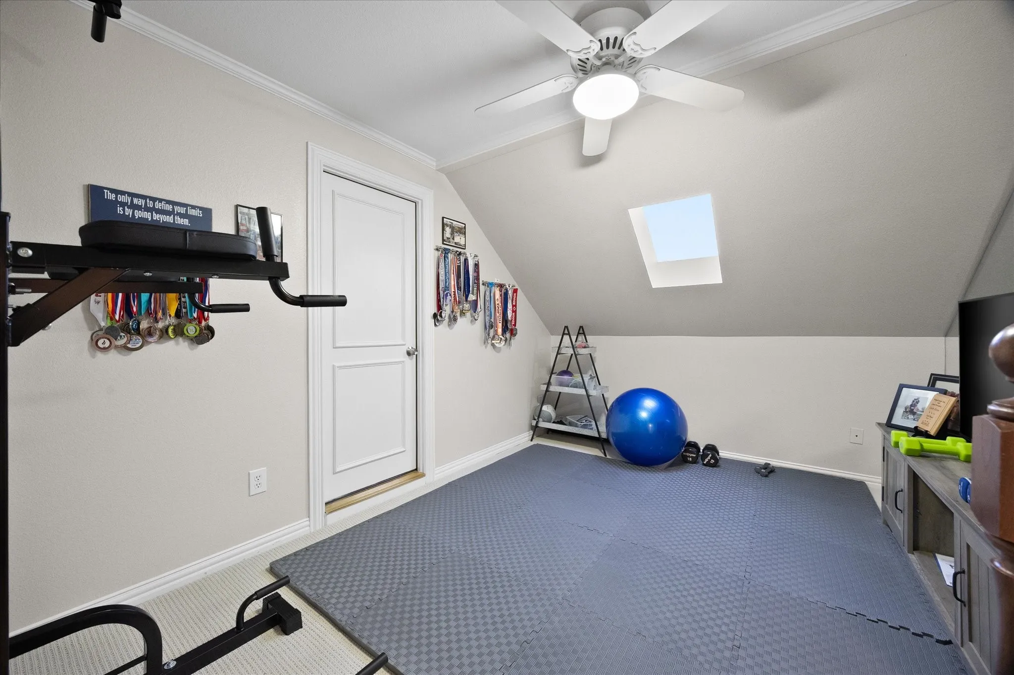 Your own work out space can double for bonus room or storage!