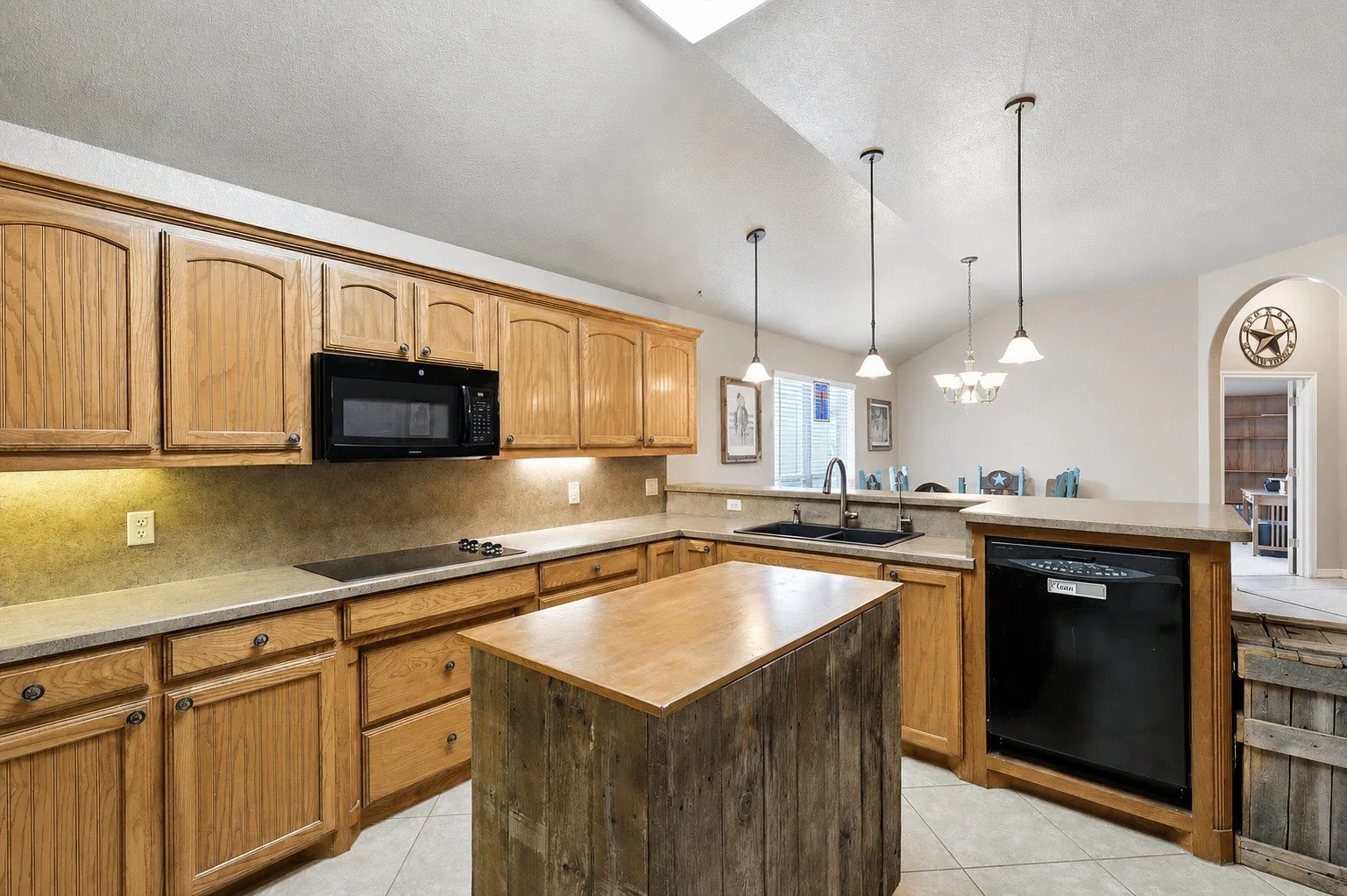 Dishwasher is elevated for ease of use