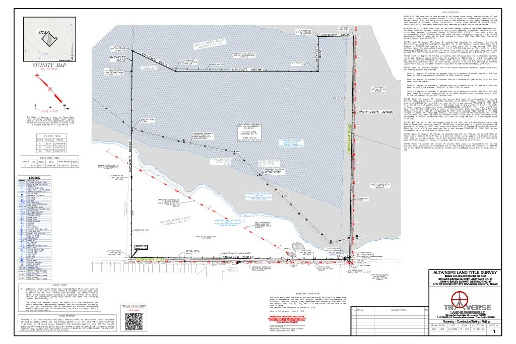 47.69+- acres to be surveyed out of 191.205 acres