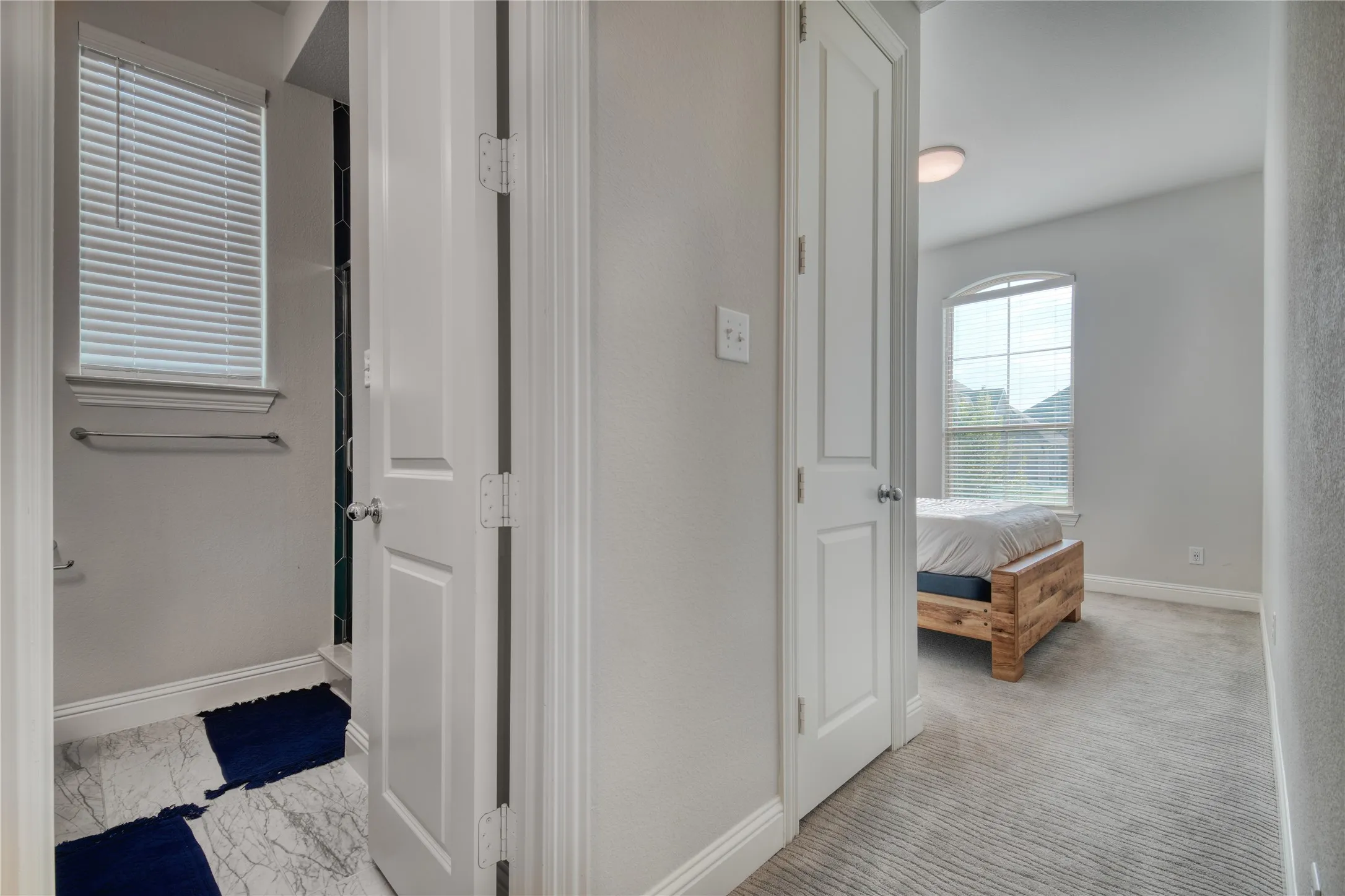 Hallway with baseboards