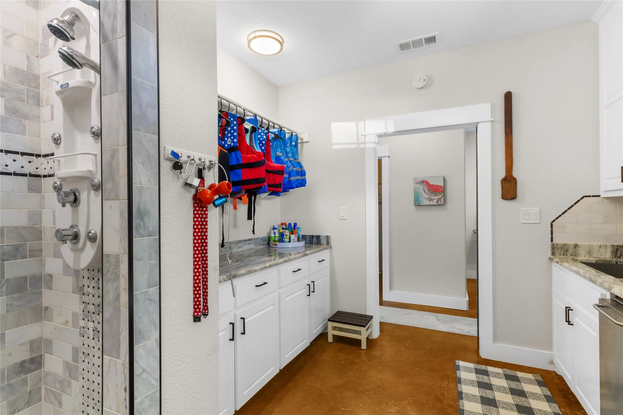 Laundry with Walk-In Shower