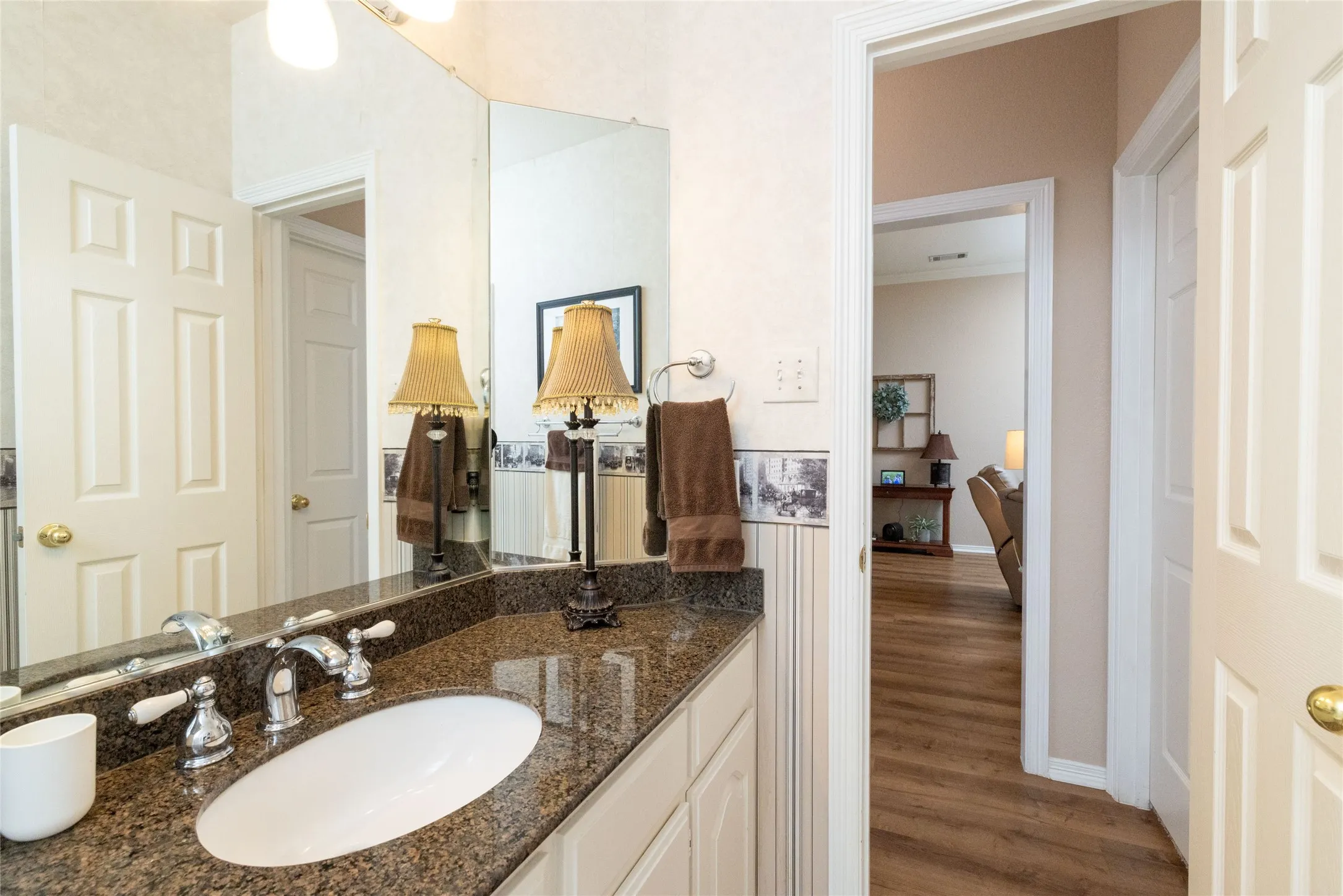 Hall Bath with Granite Countertops