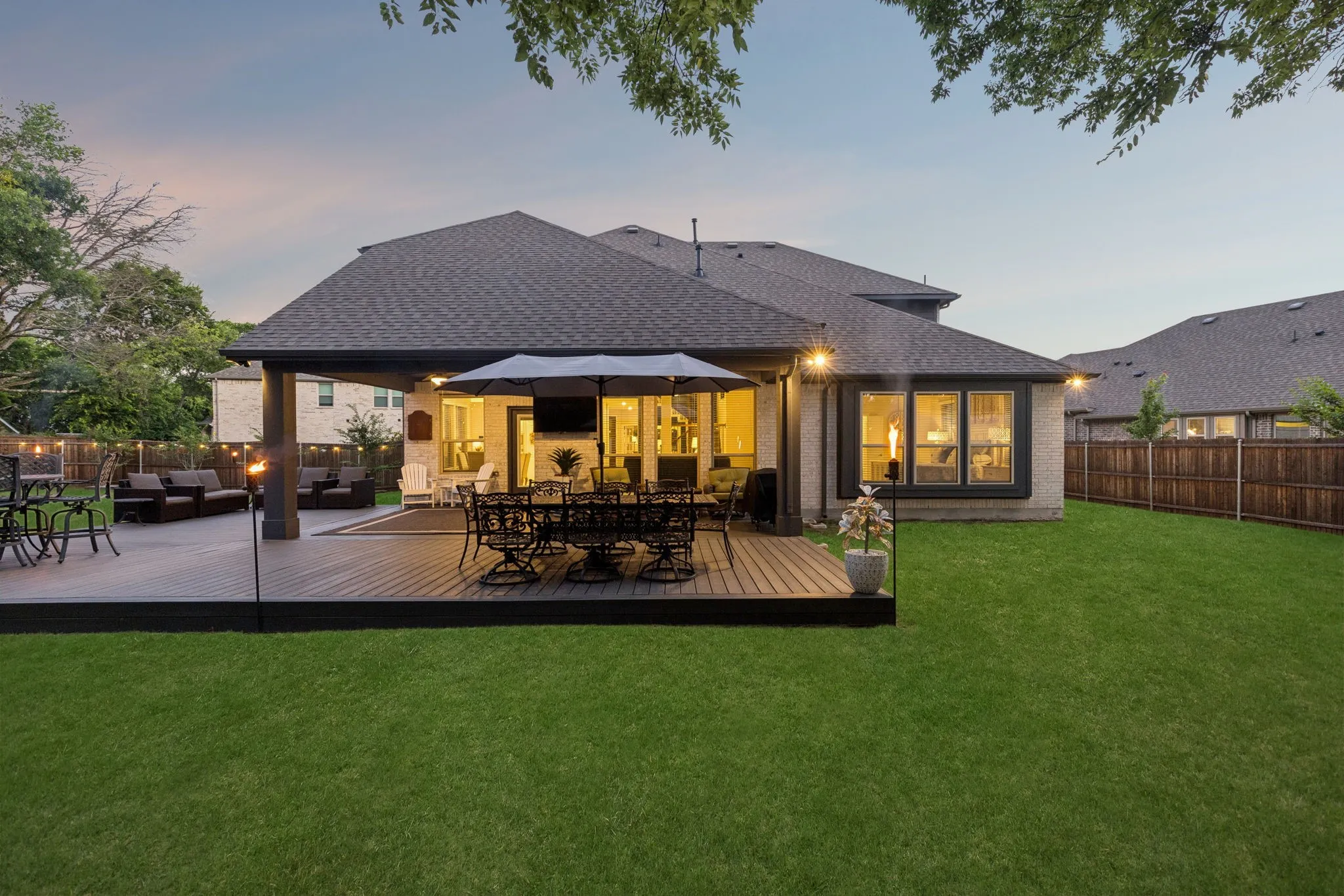 Oversized Covered Patio and plenty of space for entertaining.